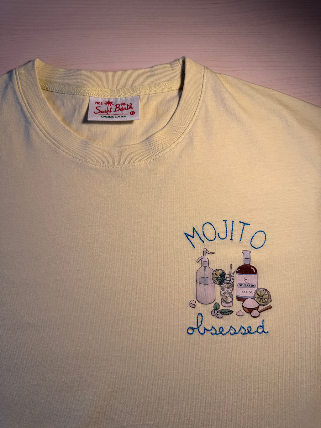 Maglia Saint Barth "Mojito Obsessed” gialla