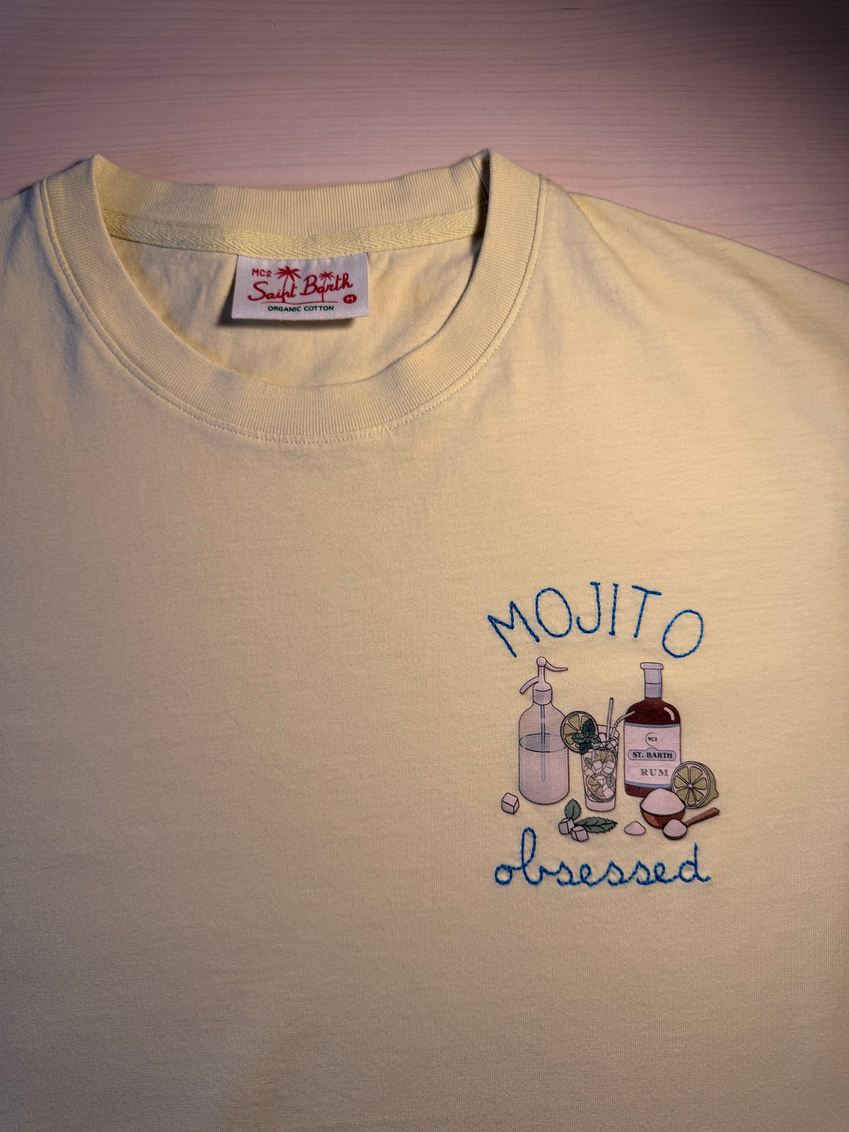 Maglia Saint Barth "Mojito Obsessed” gialla