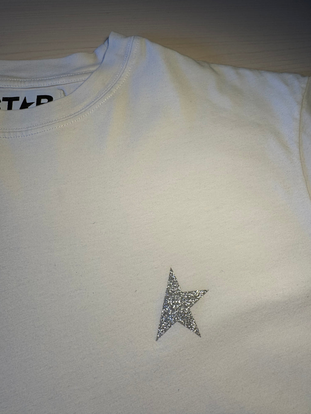 Maglia Golden Goose Star bianca stella argento