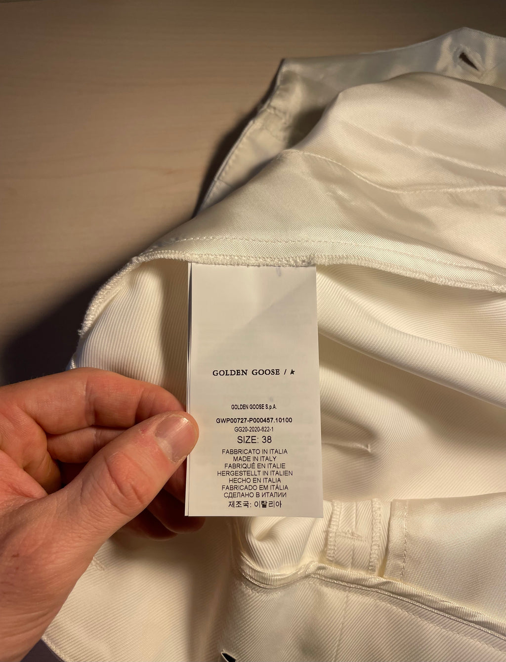 Pantaloni Golden Goose bianchi viscosa