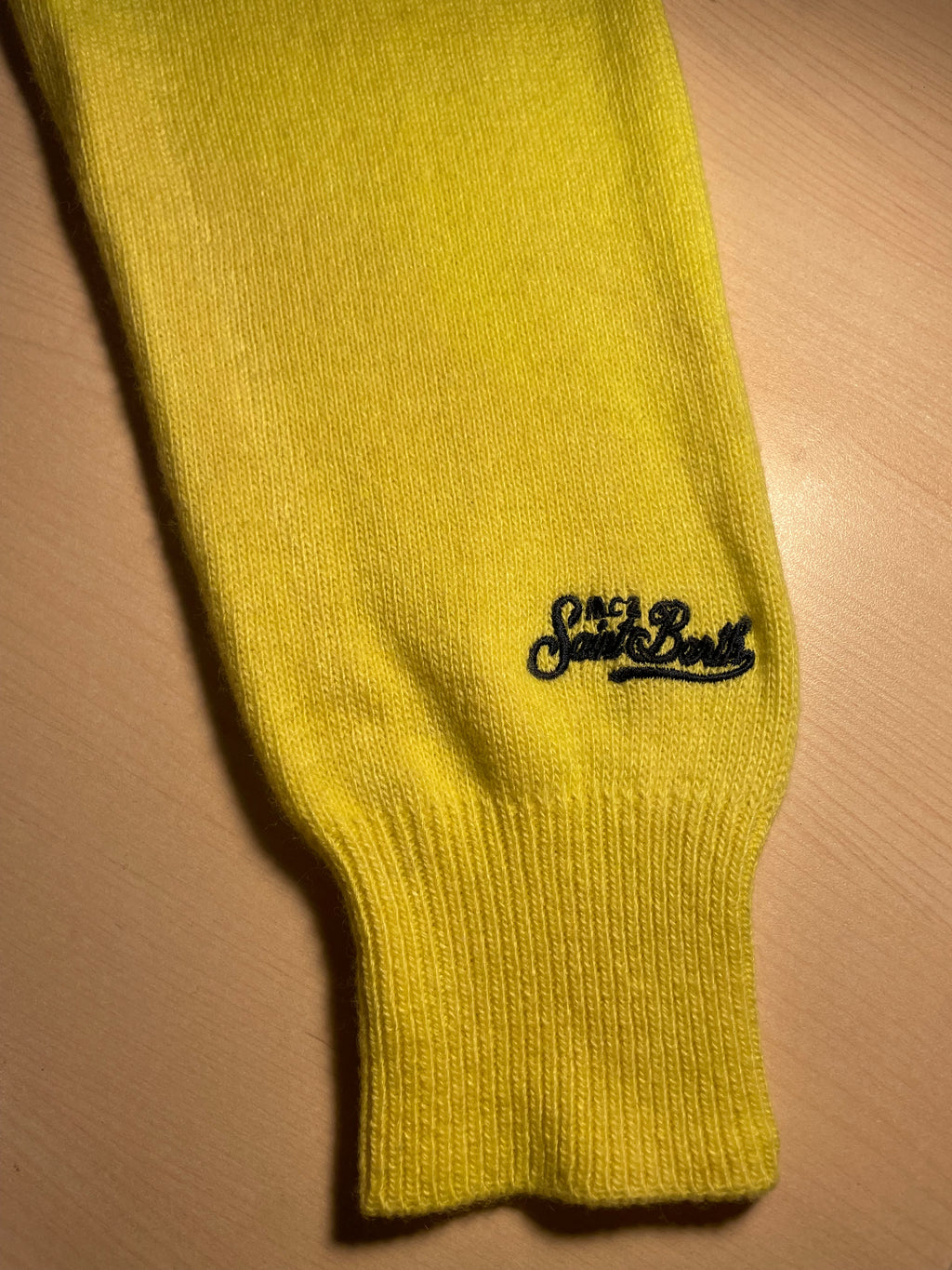Maglione Saint Barth "Problem Solver" giallo fluo