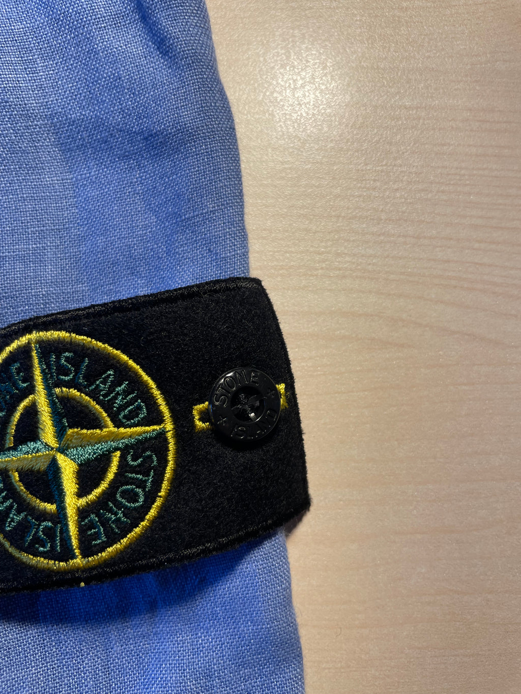 Pantalone Stone Island cargo azzurri lino