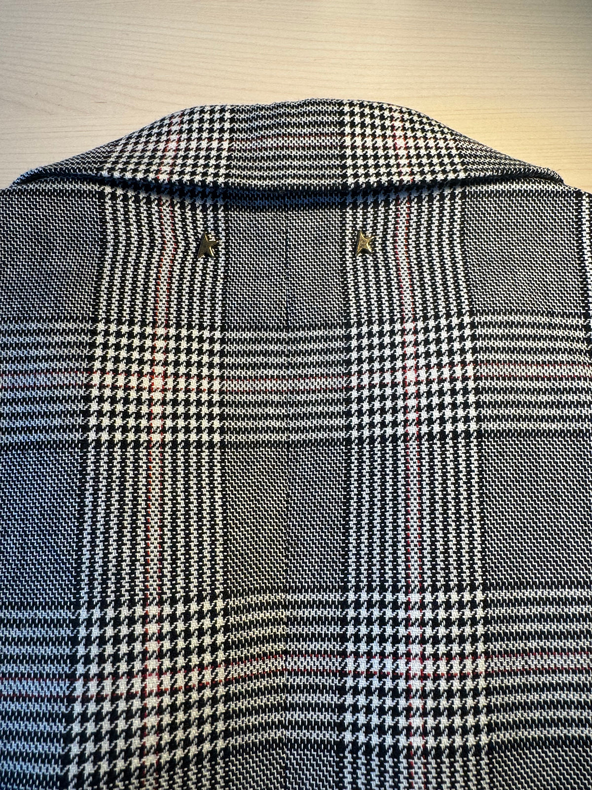 Blazer Golden Goose quadri grigio misto lana