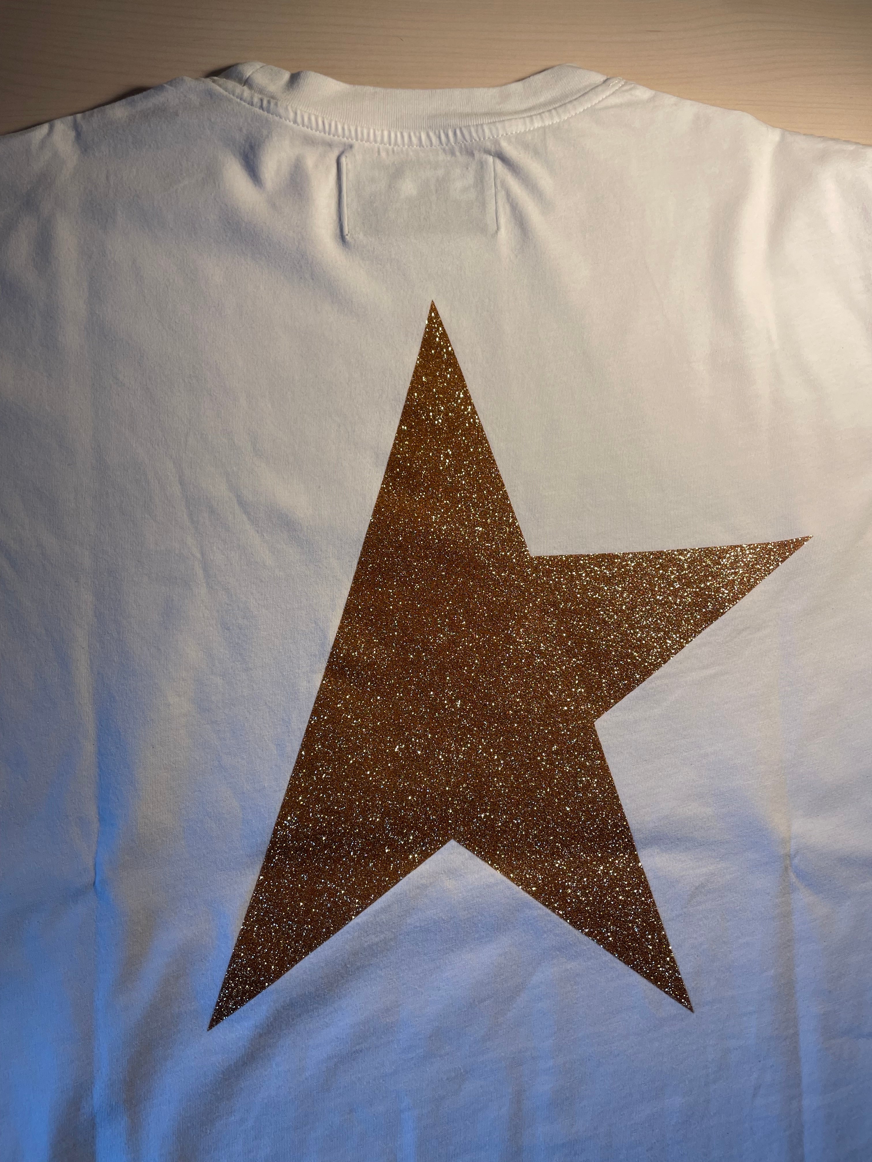Maglia Golden Goose Star bianca stella oro retro