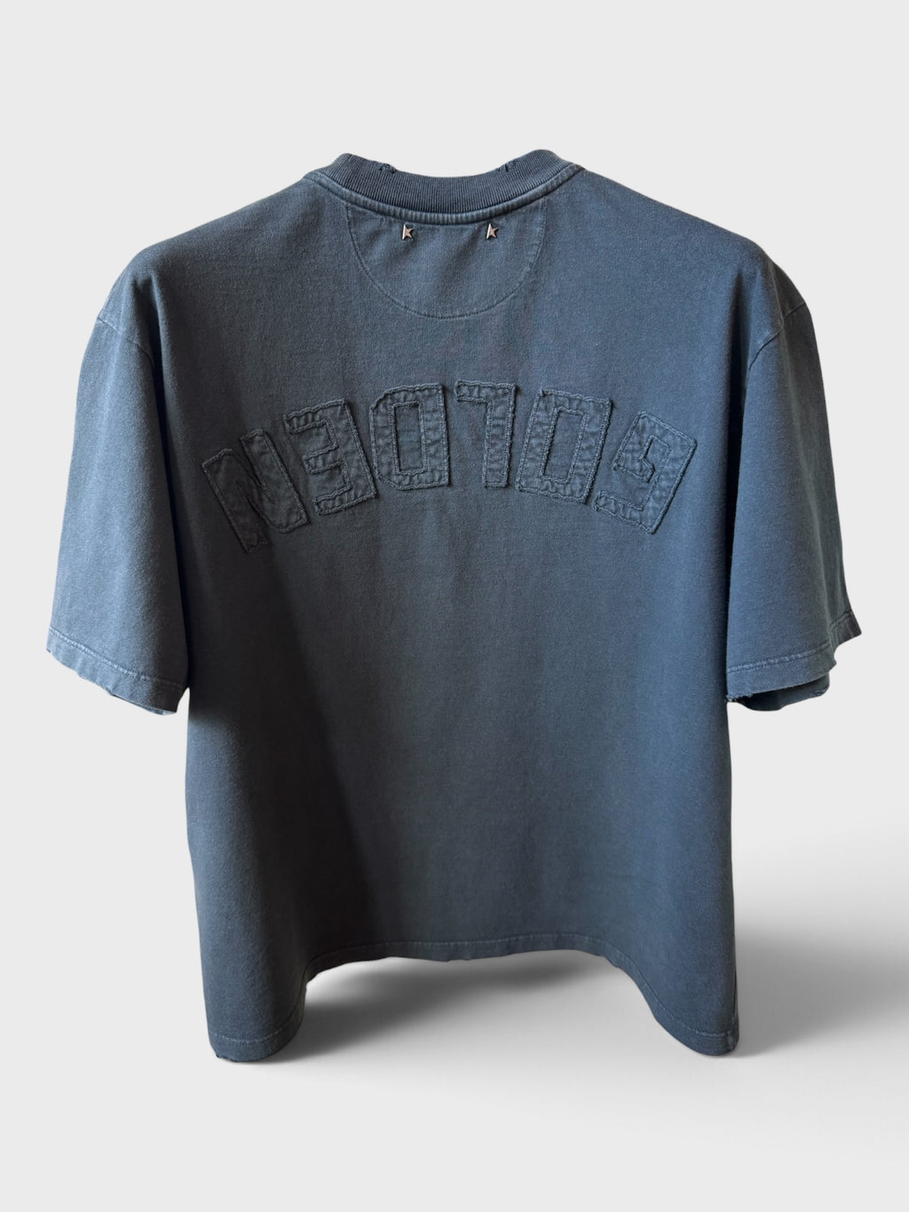 Maglia Golden Goose nero lavato “Golden” retro - Jersey Capsule