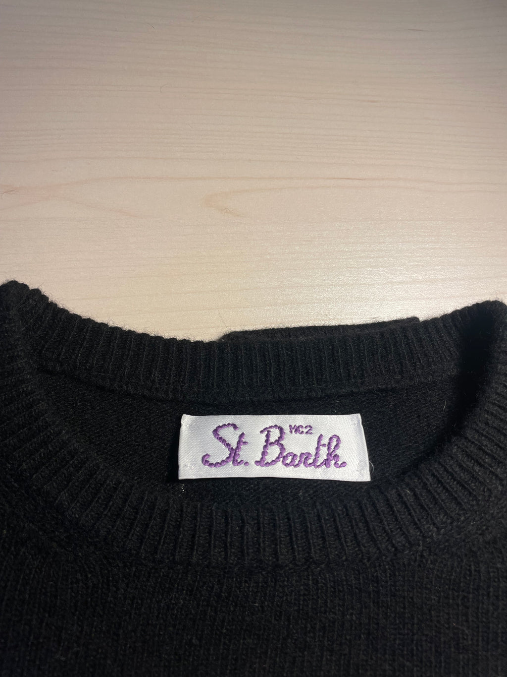 Maglione Saint Barth "Champagne e montagne" nero