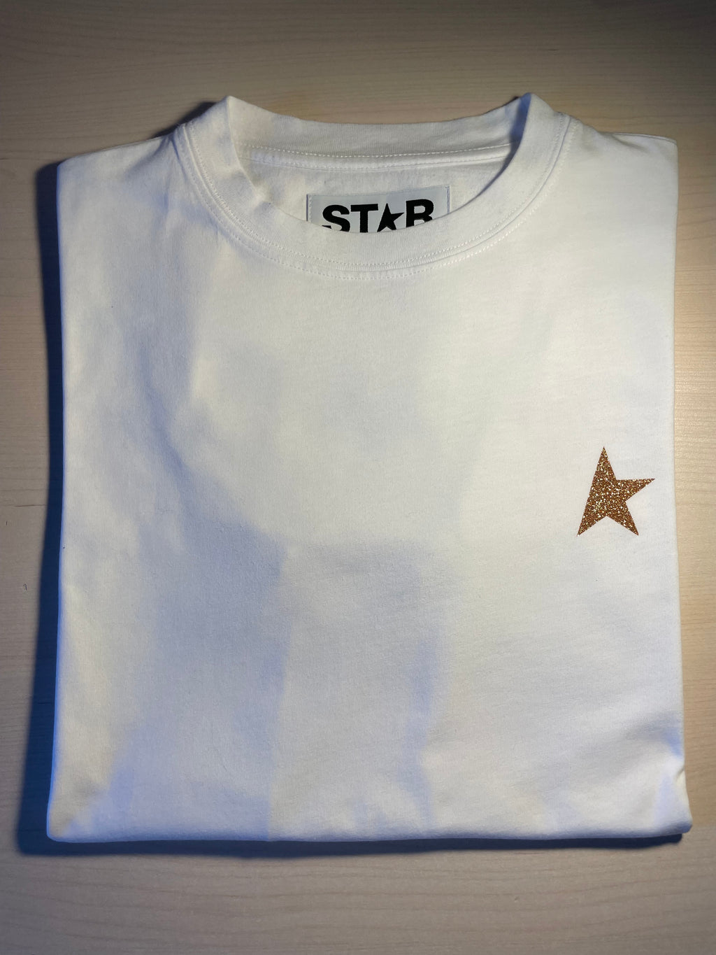 Maglia Golden Goose Star bianca stella oro