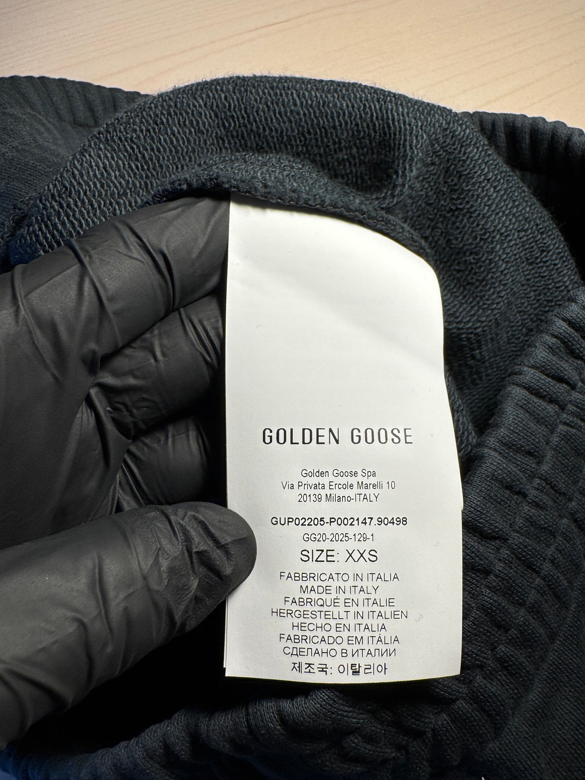 Pantaloni Golden Goose jogging nero effetto lavato