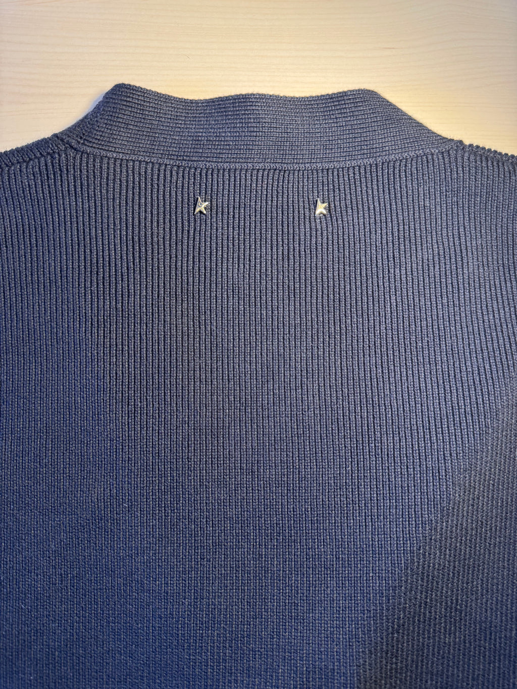 Cardigan Golden Goose blu con patch