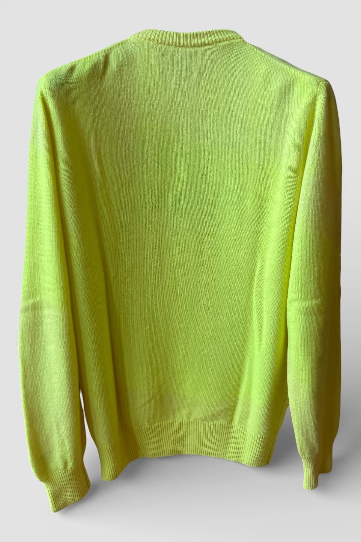 Maglione Saint Barth "Problem Solver" giallo fluo