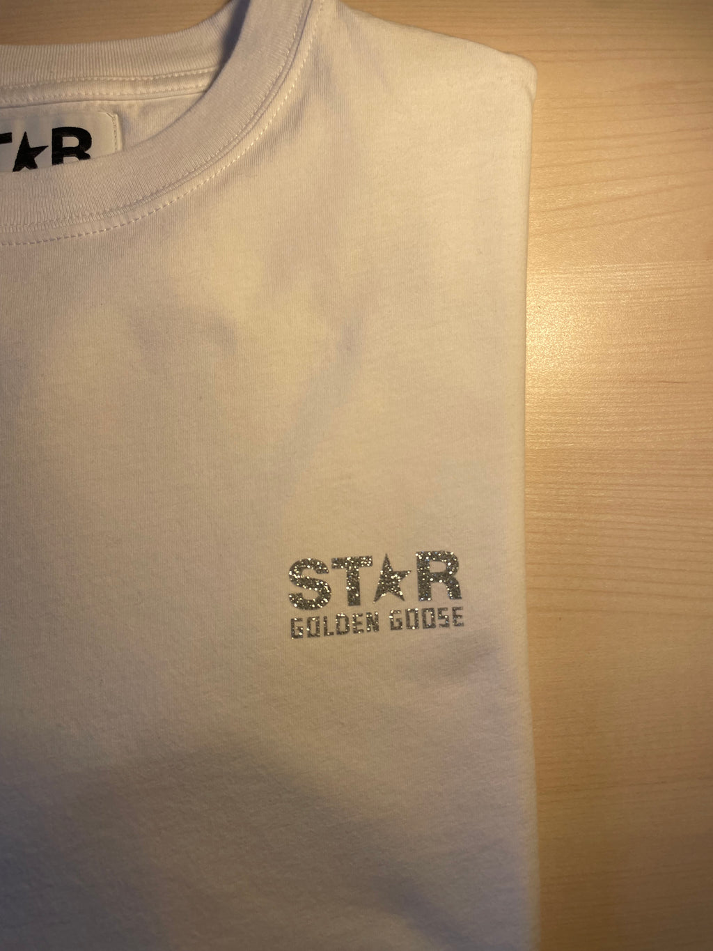Maglia Golden Goose Star bianca stella argento retro