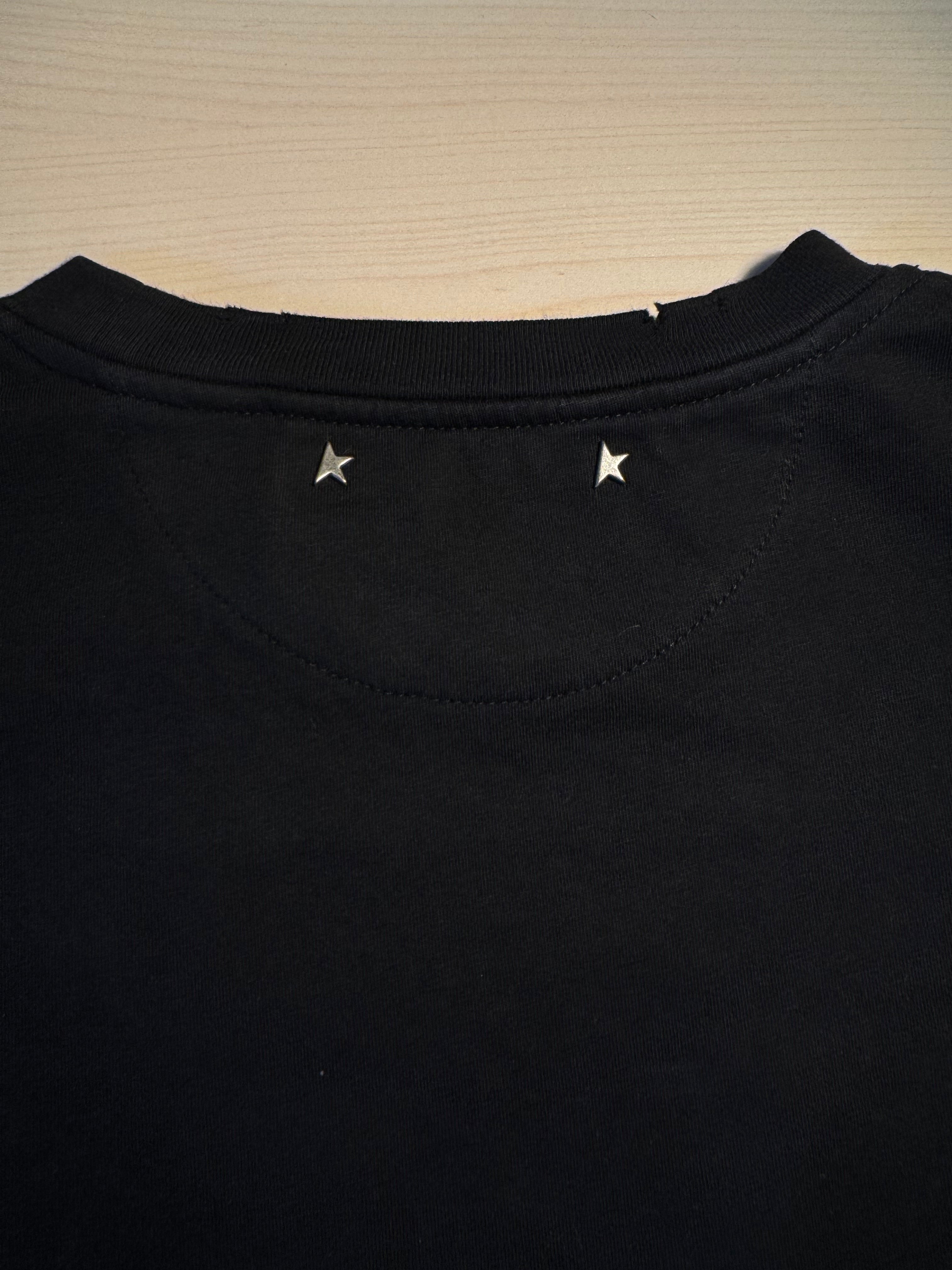 Maglia Golden Goose nera trattamento distressed