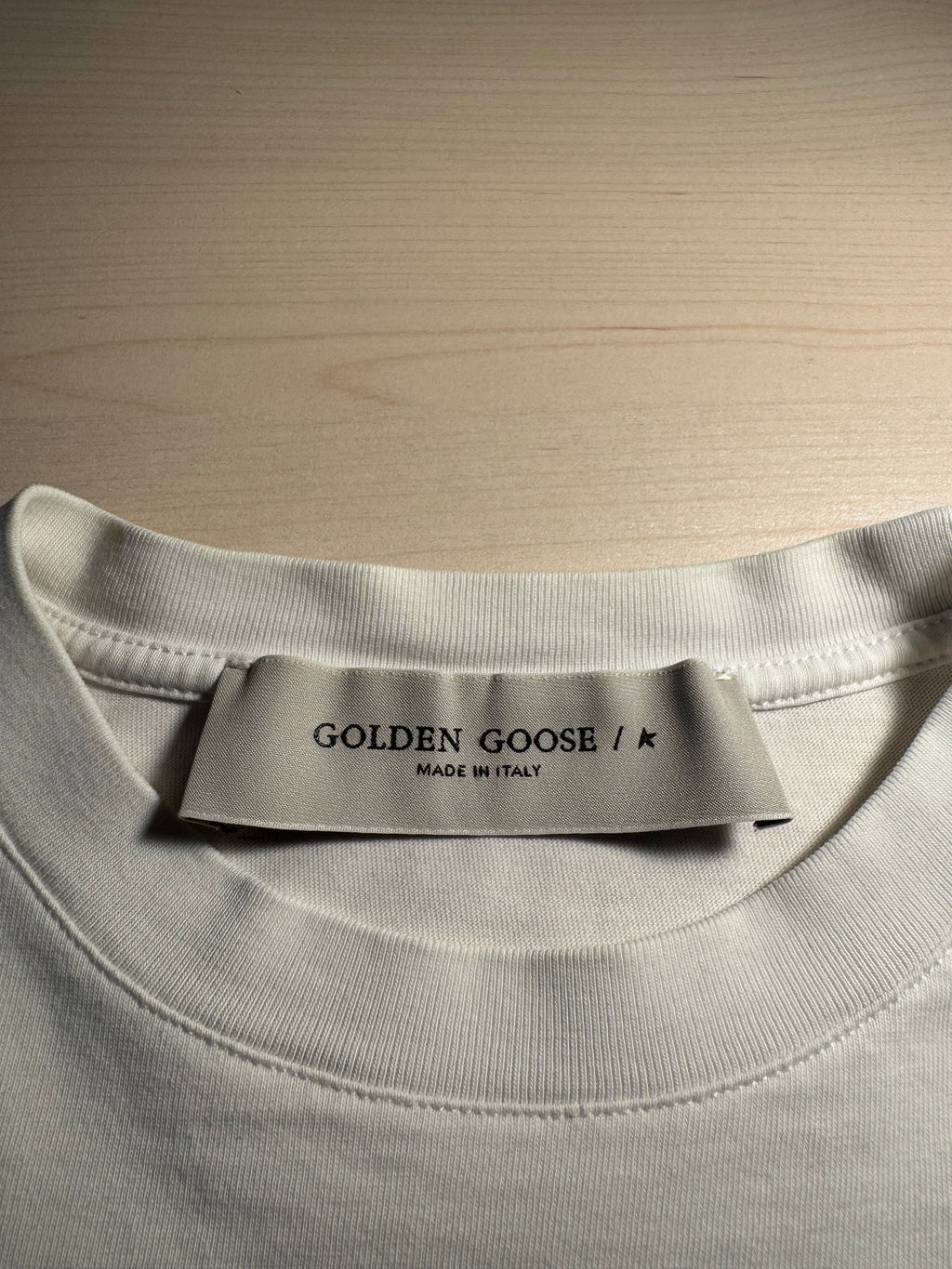 Maglia Golden Goose logo “Golden Goose” bianca