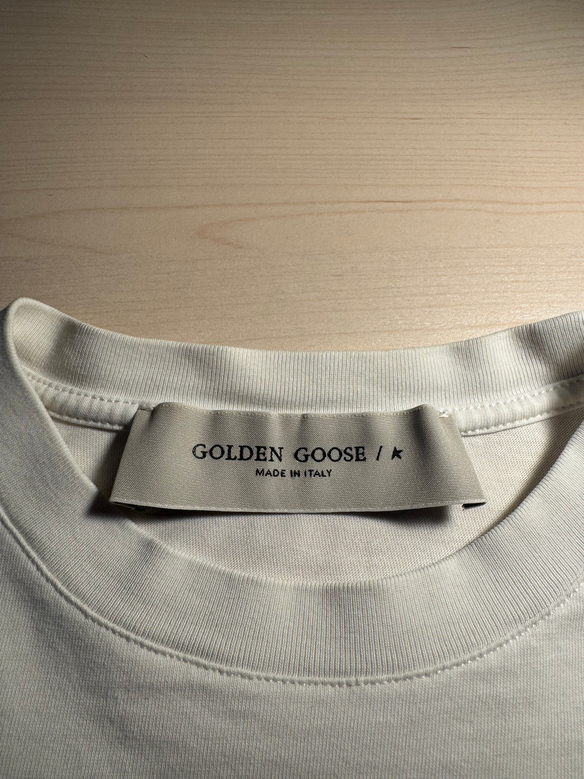 Maglia Golden Goose logo “Golden Goose” bianca