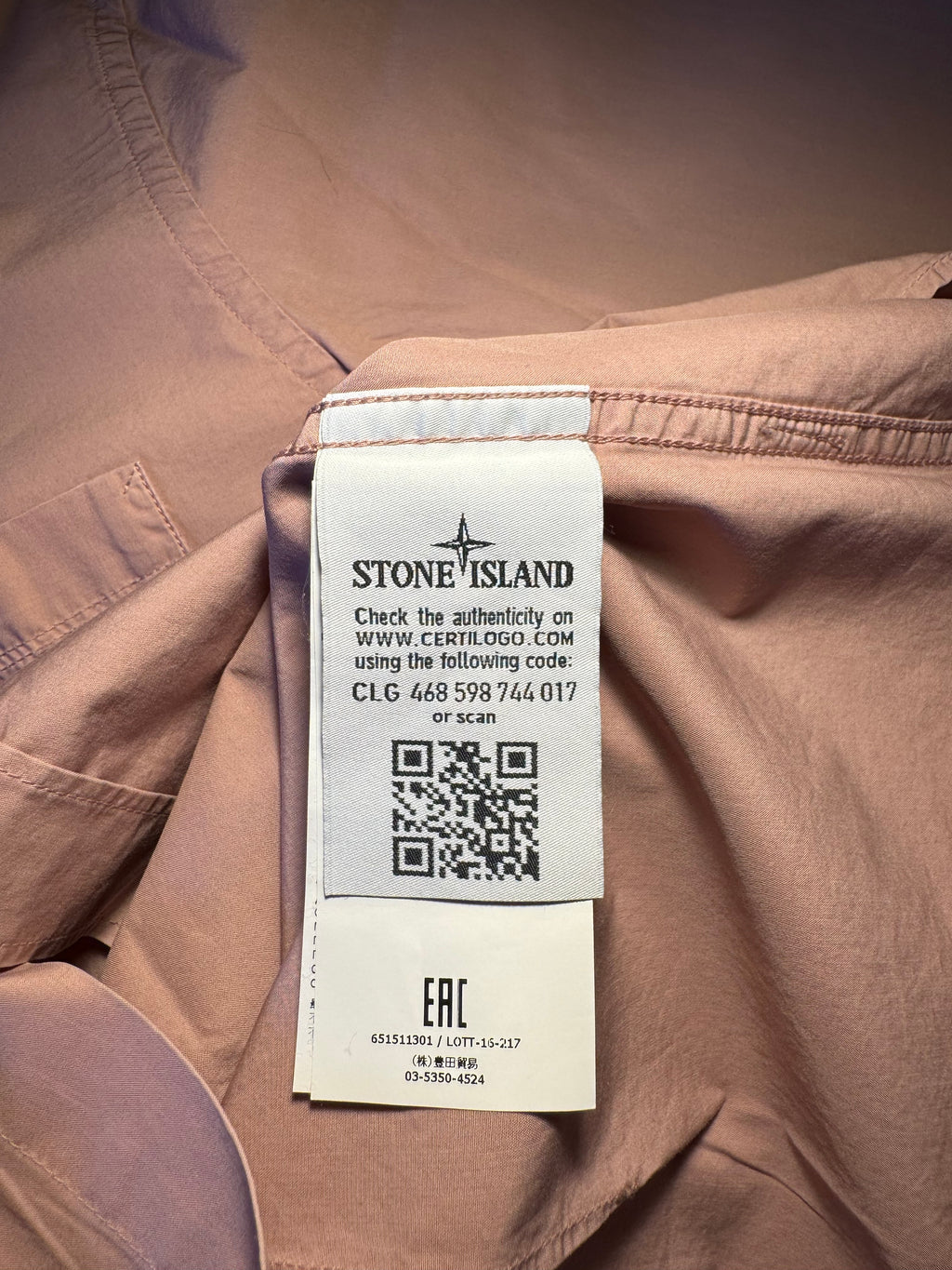 Camicia Stone Island rosa