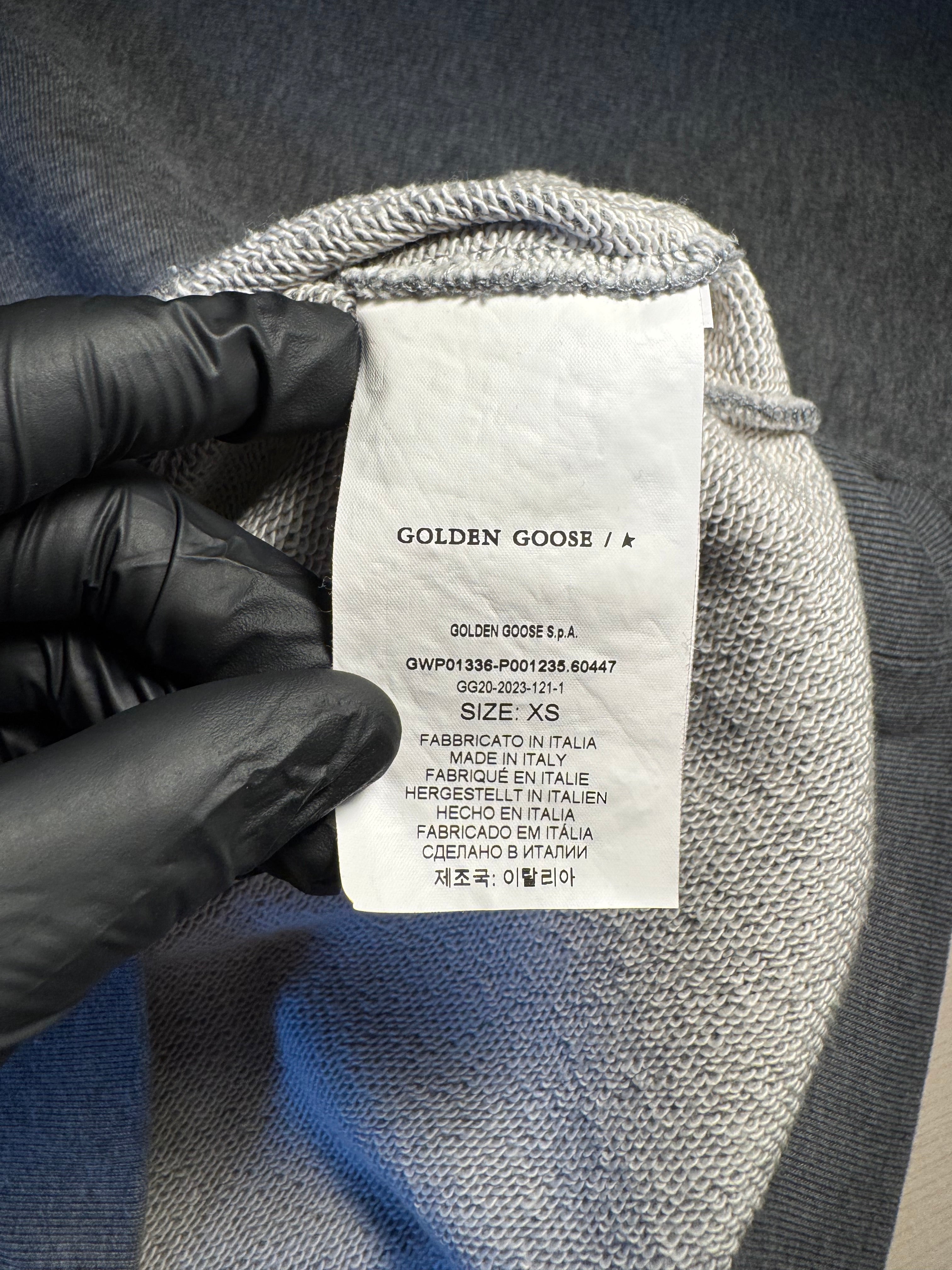Felpa Golden Goose grigia “Dreamers Running Club” retro