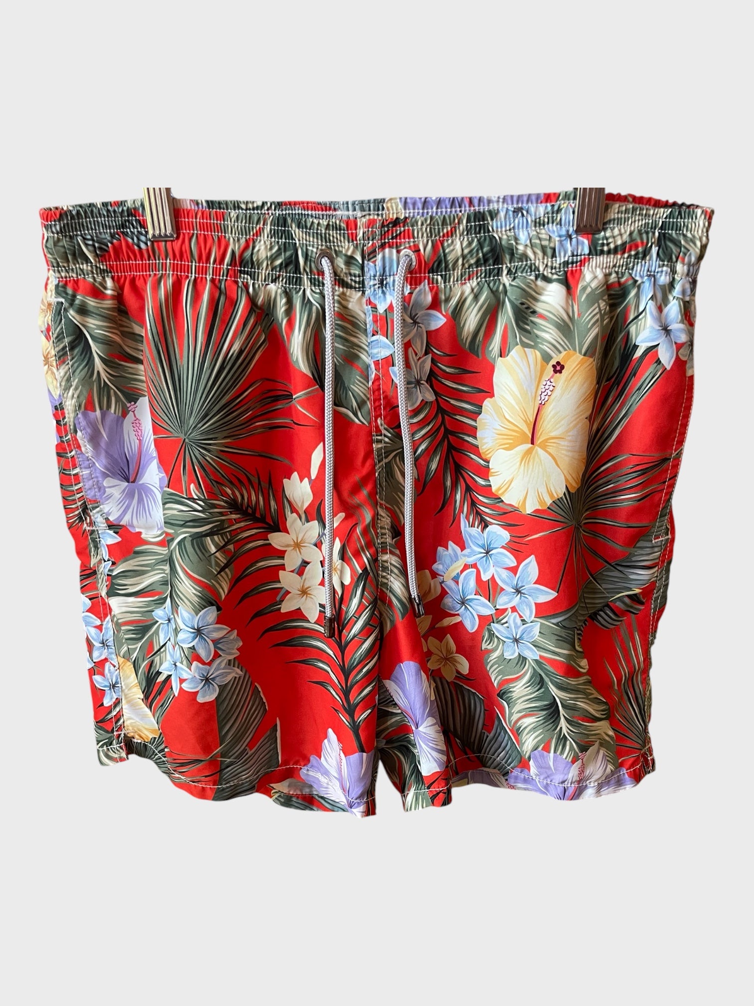 Costume Saint Barth floreale rosso