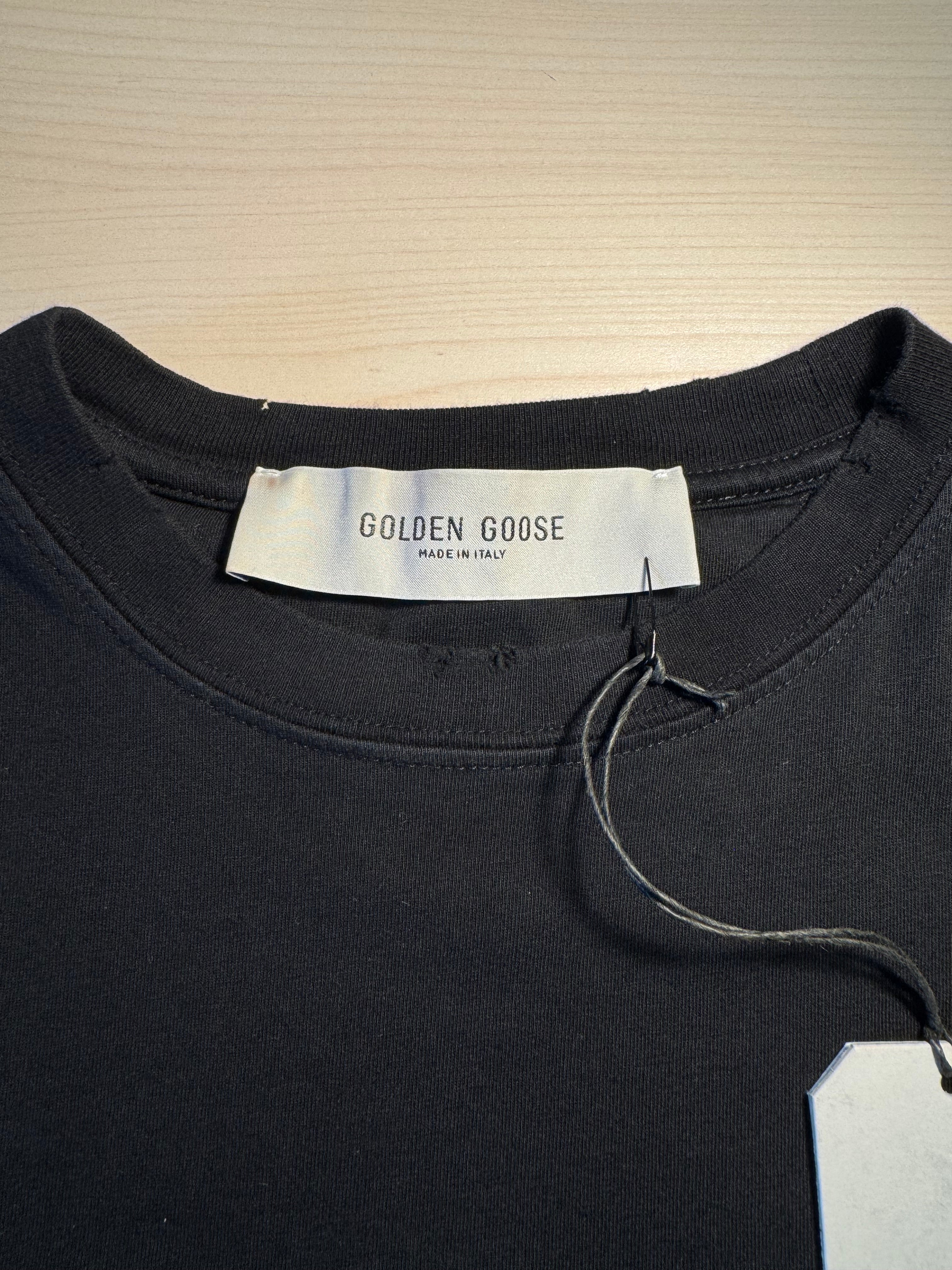 Maglia Golden Goose nera trattamento distressed