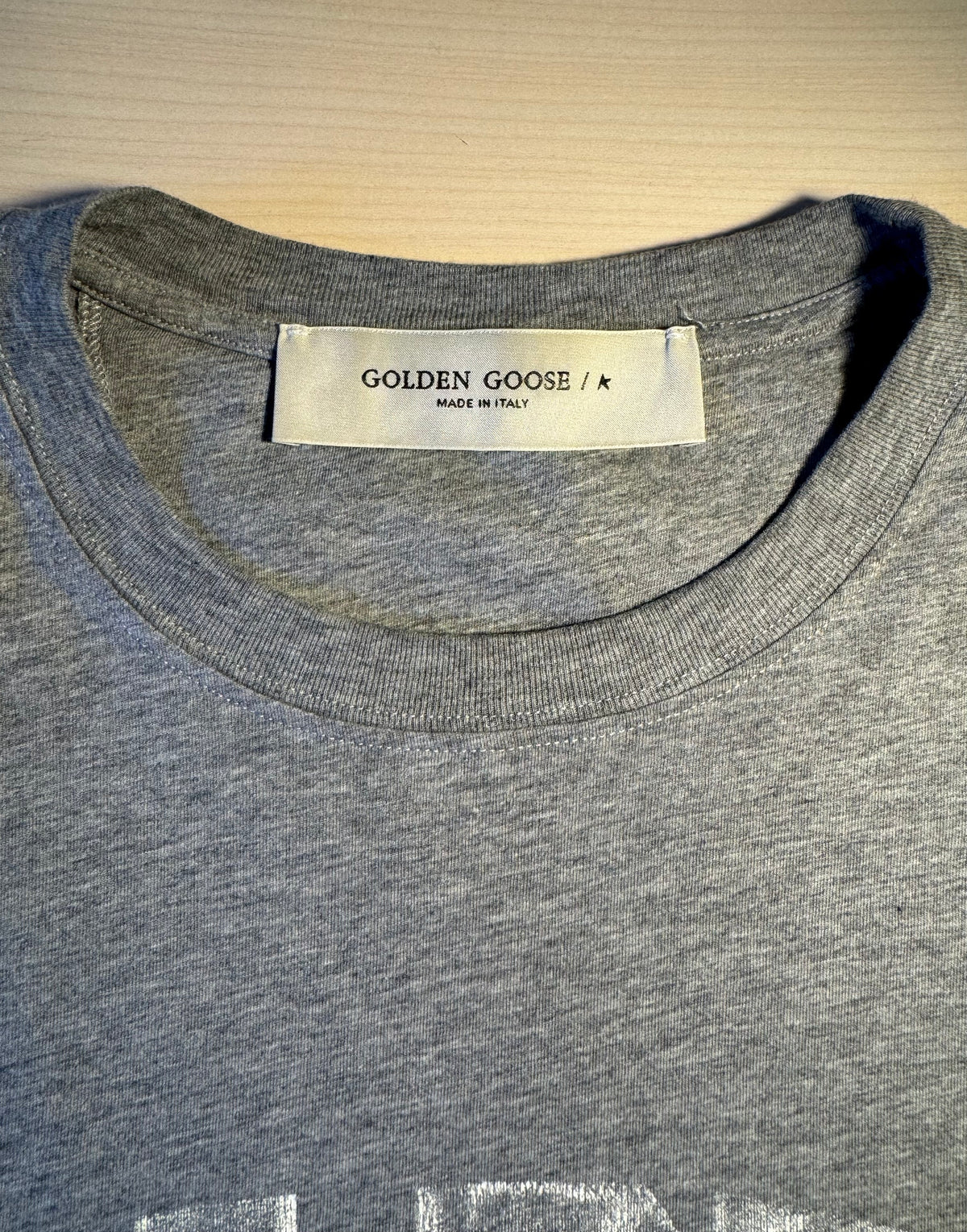 Maglia Golden Goose grigia scritta "Golden"