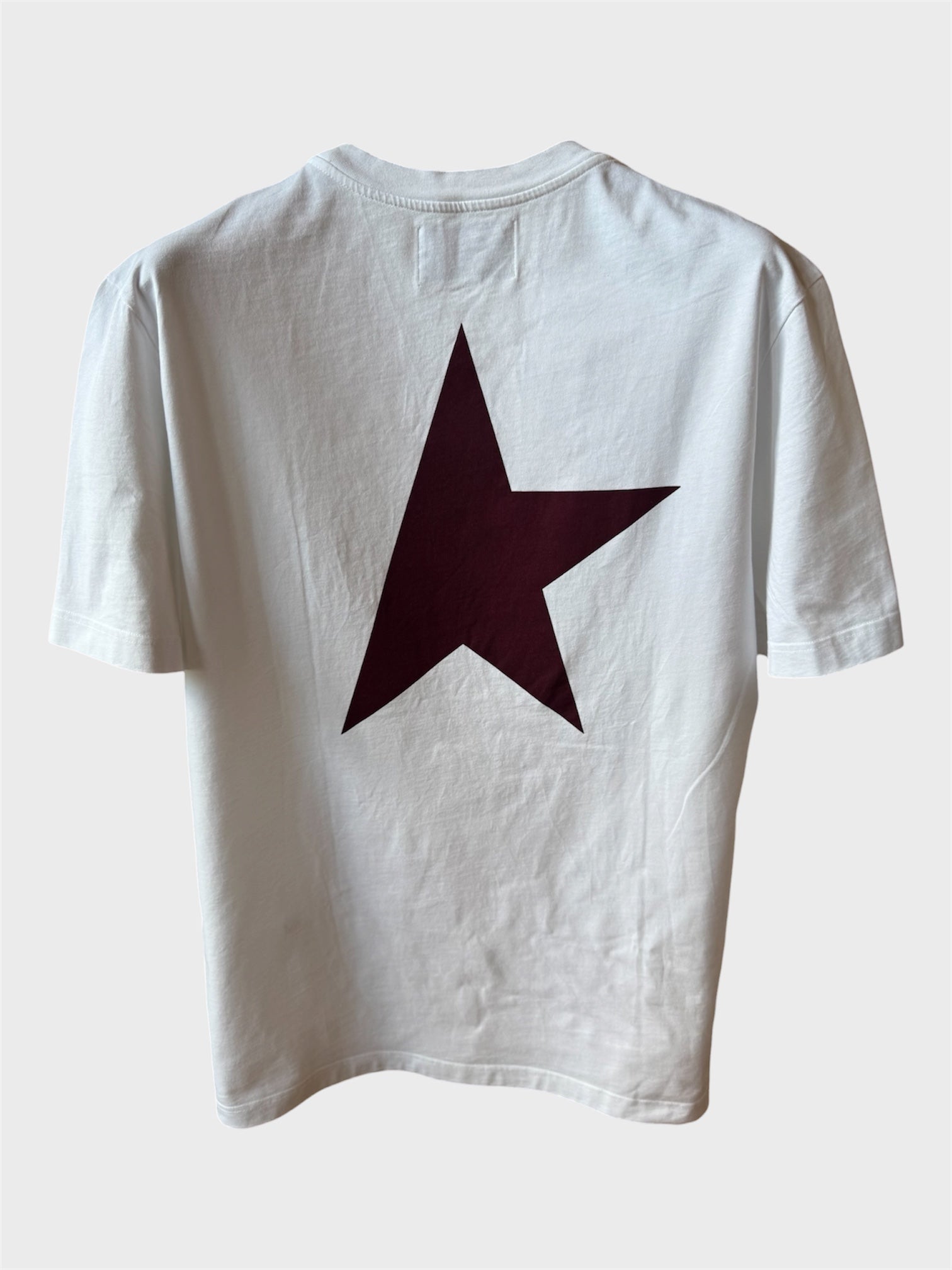Maglia Golden Goose Star bianca stella bordeaux retro