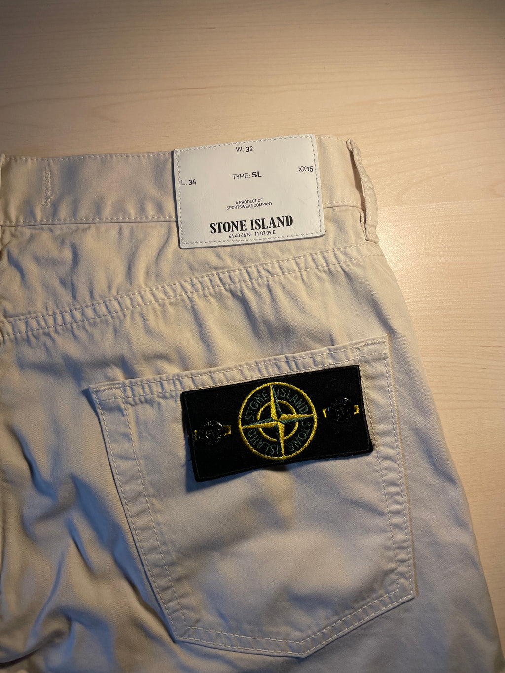 Pantaloni Stone Island L34, Type SL XX15 crema