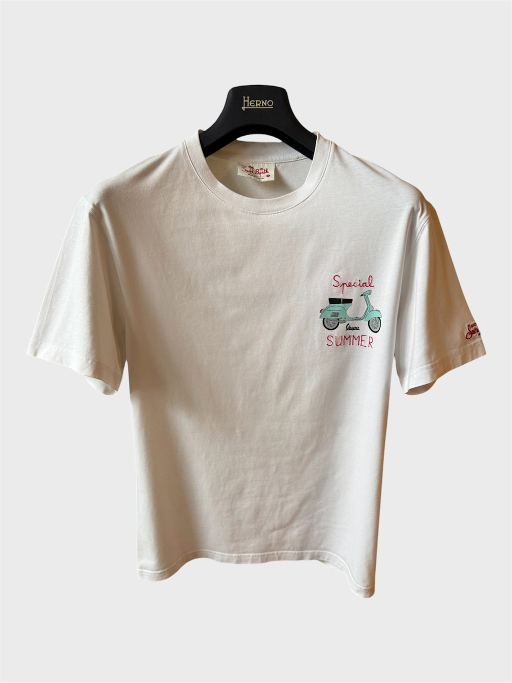 Maglia Saint Barth "Special Summer X Vespa” bianca