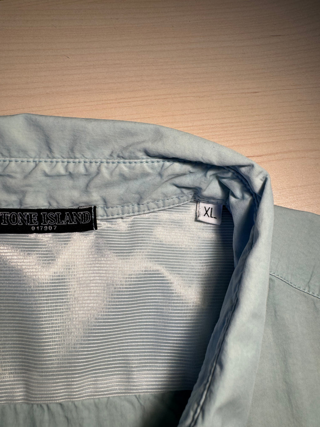 Camicia Stone Island Shadow Project maniche corte azzurra