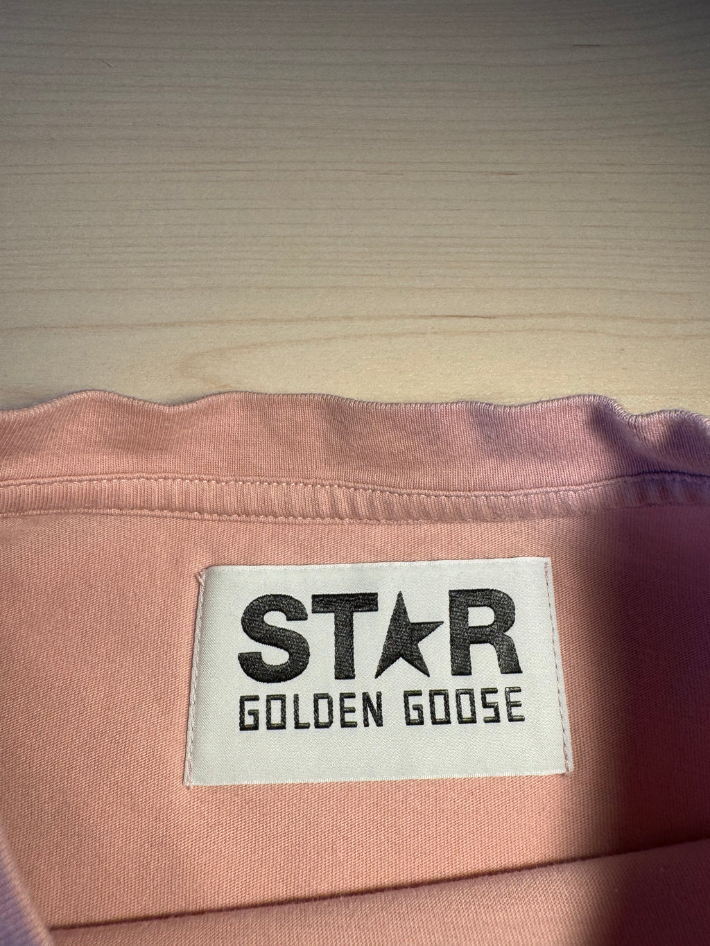 Maglia Golden Goose Star rosa stella bianca