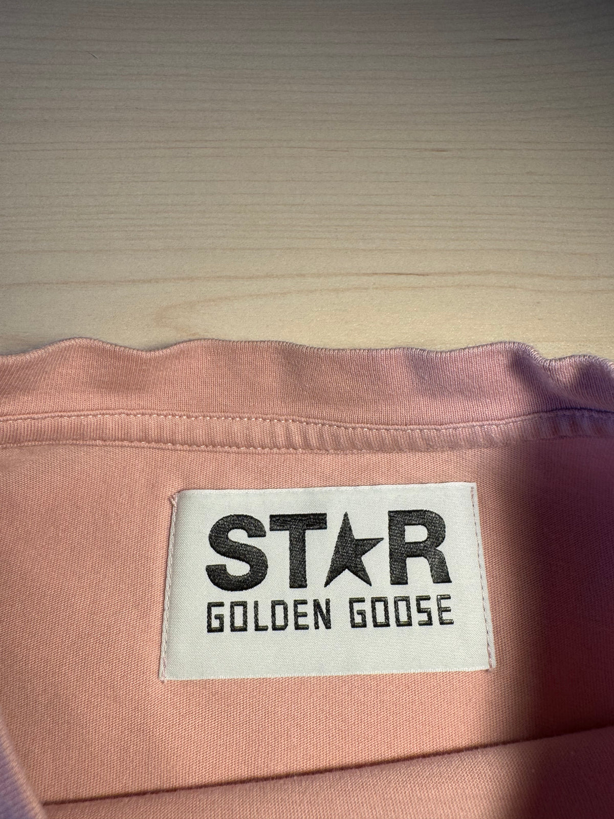 Maglia Golden Goose Star rosa stella bianca