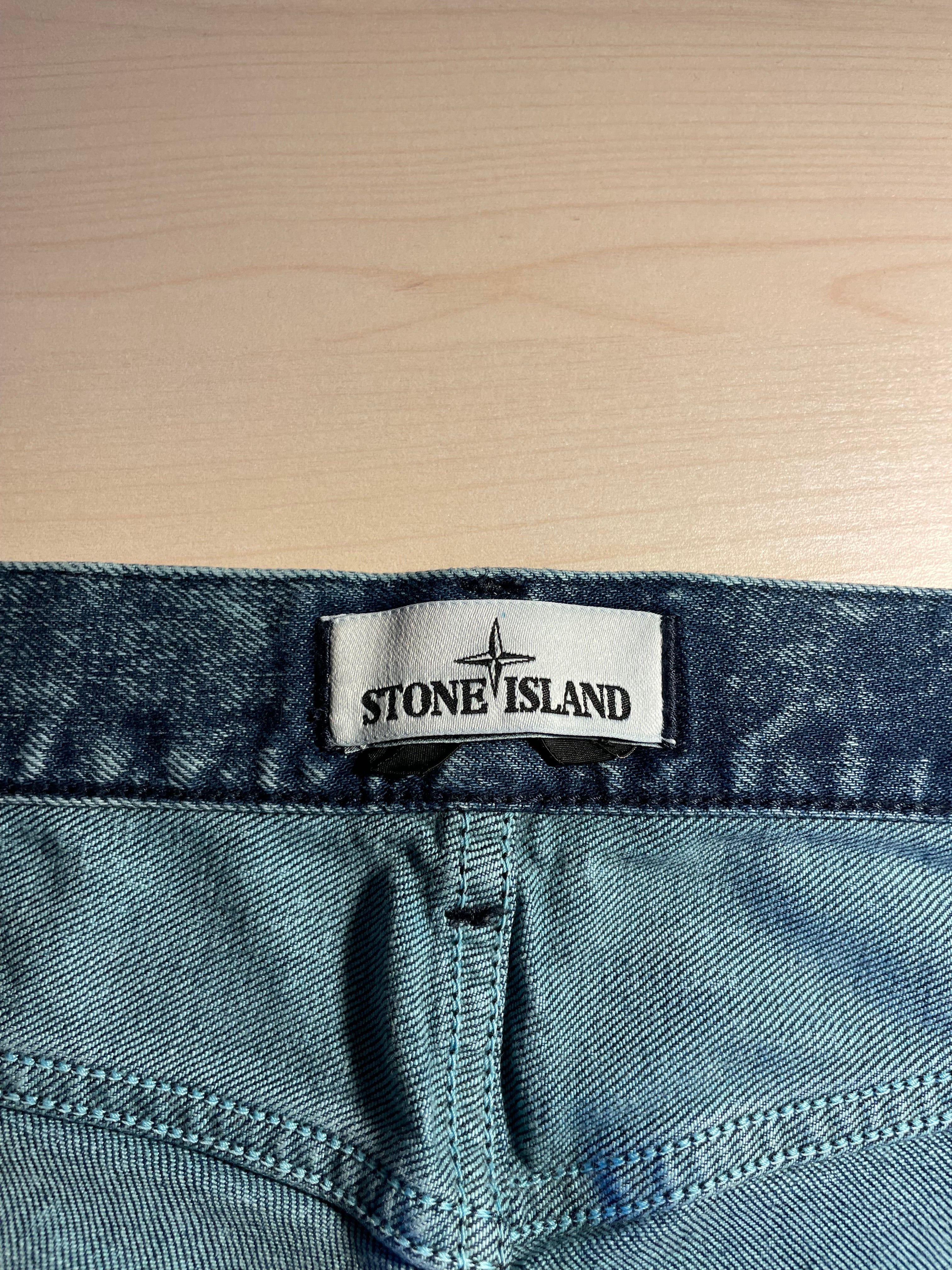 Jeans Stone Island L34, Type SL blu maculato