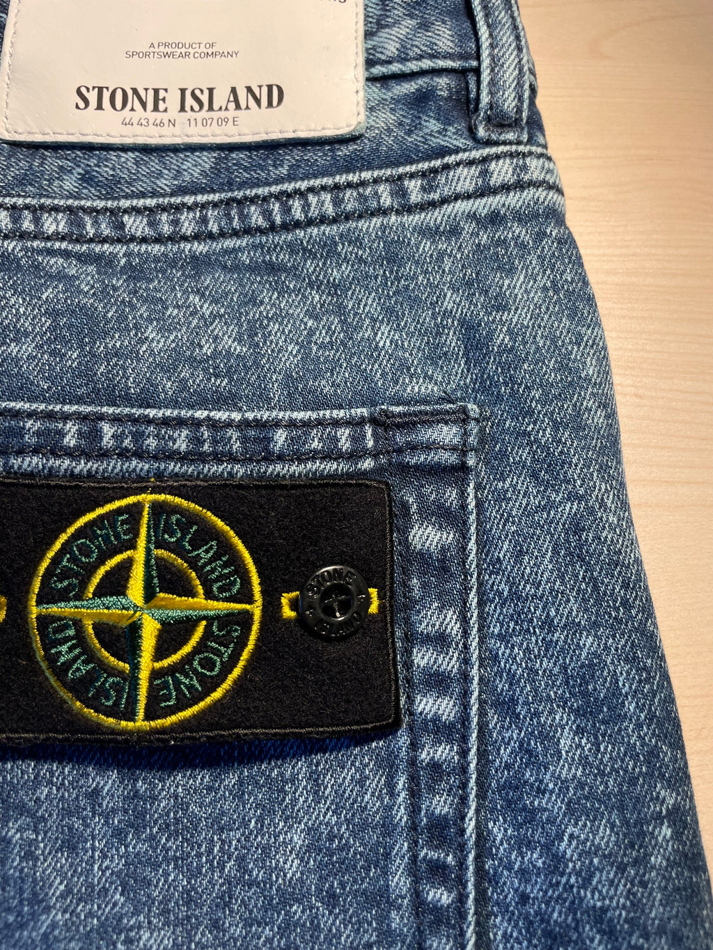 Jeans Stone Island L34, Type SL blu maculato