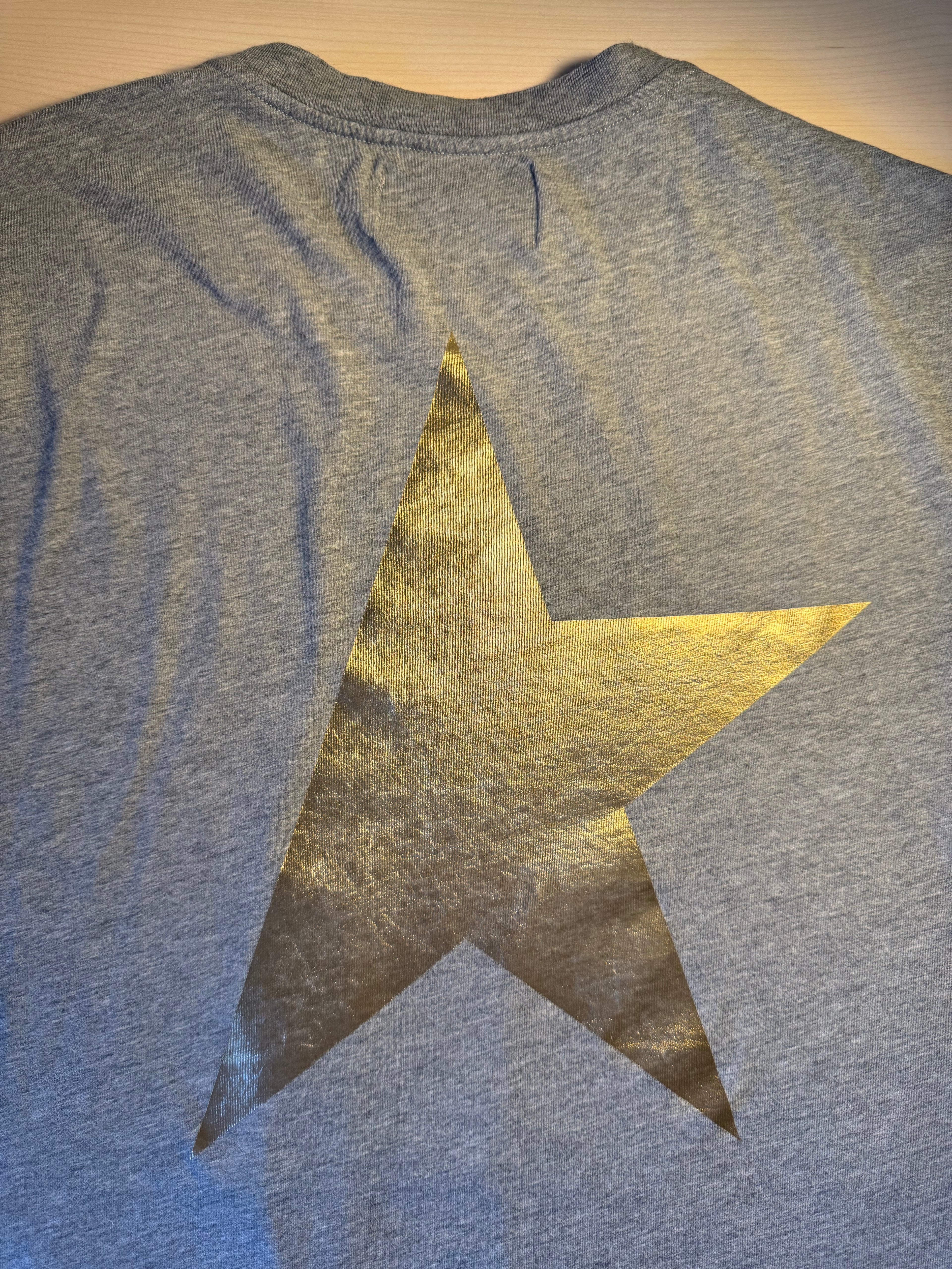 Maglia Golden Goose Star grigia stella oro retro tg XL