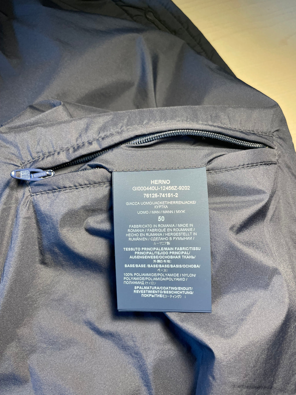 Giacca Herno biker blu 100 grammi