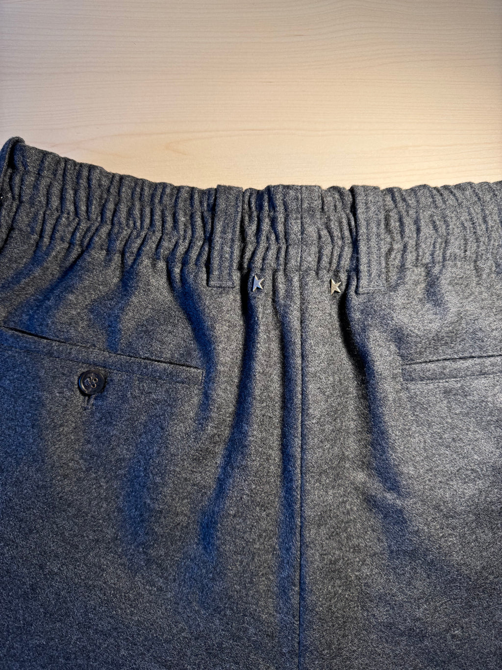 Pantaloni Golden Goose lana grigi