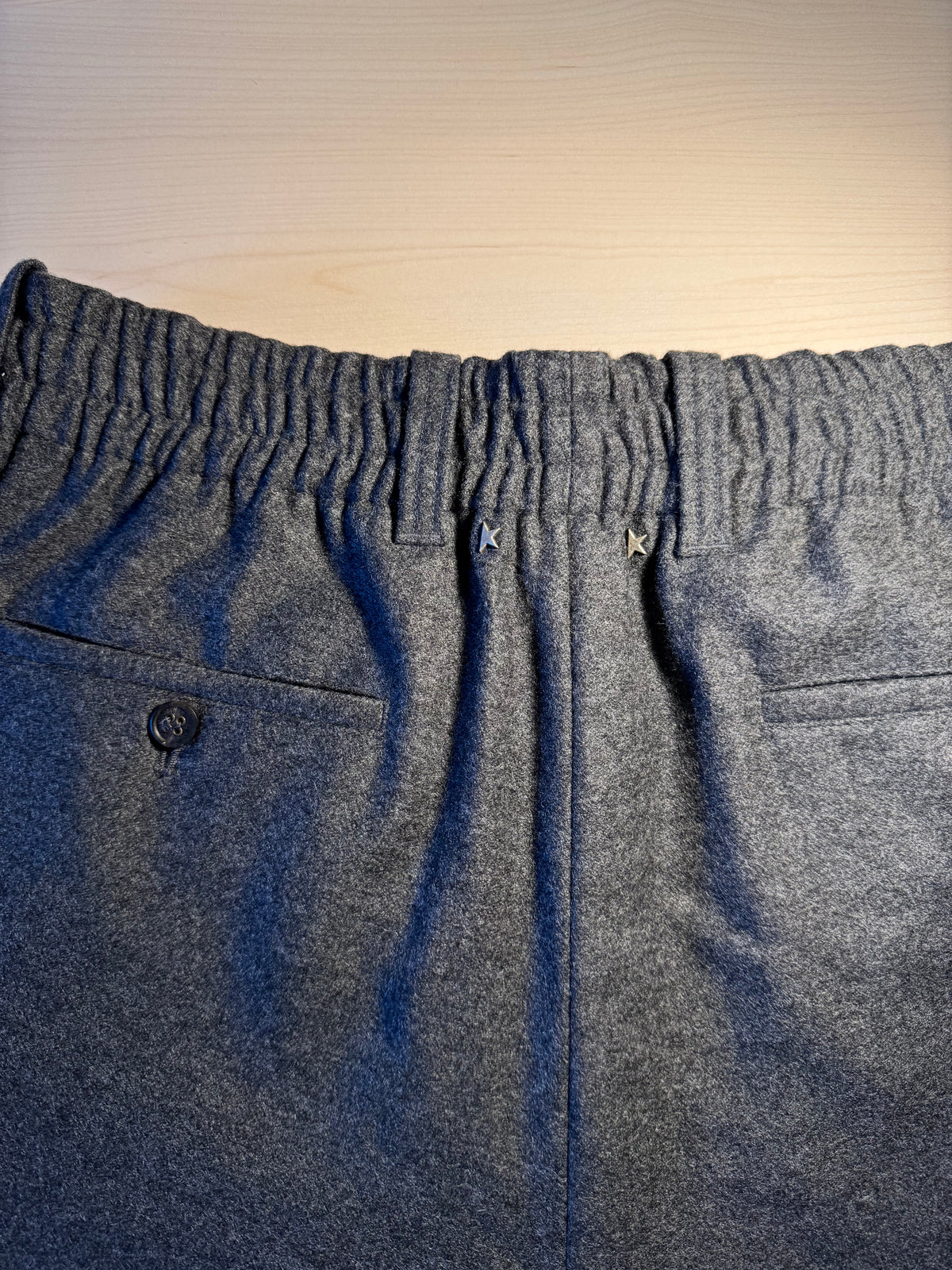 Pantaloni Golden Goose lana grigi