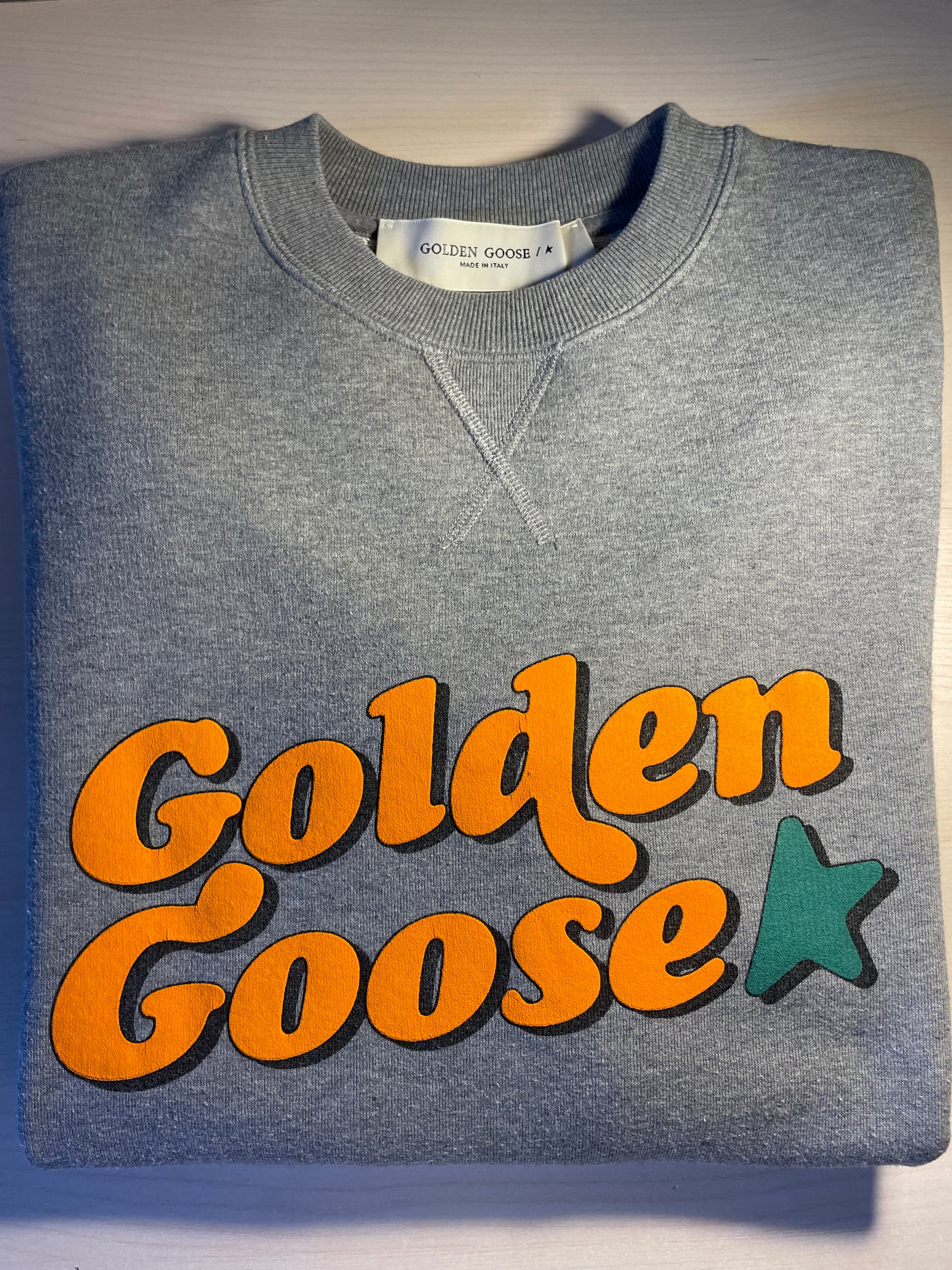 Felpa Golden Goose logo "Golden Goose" arancione