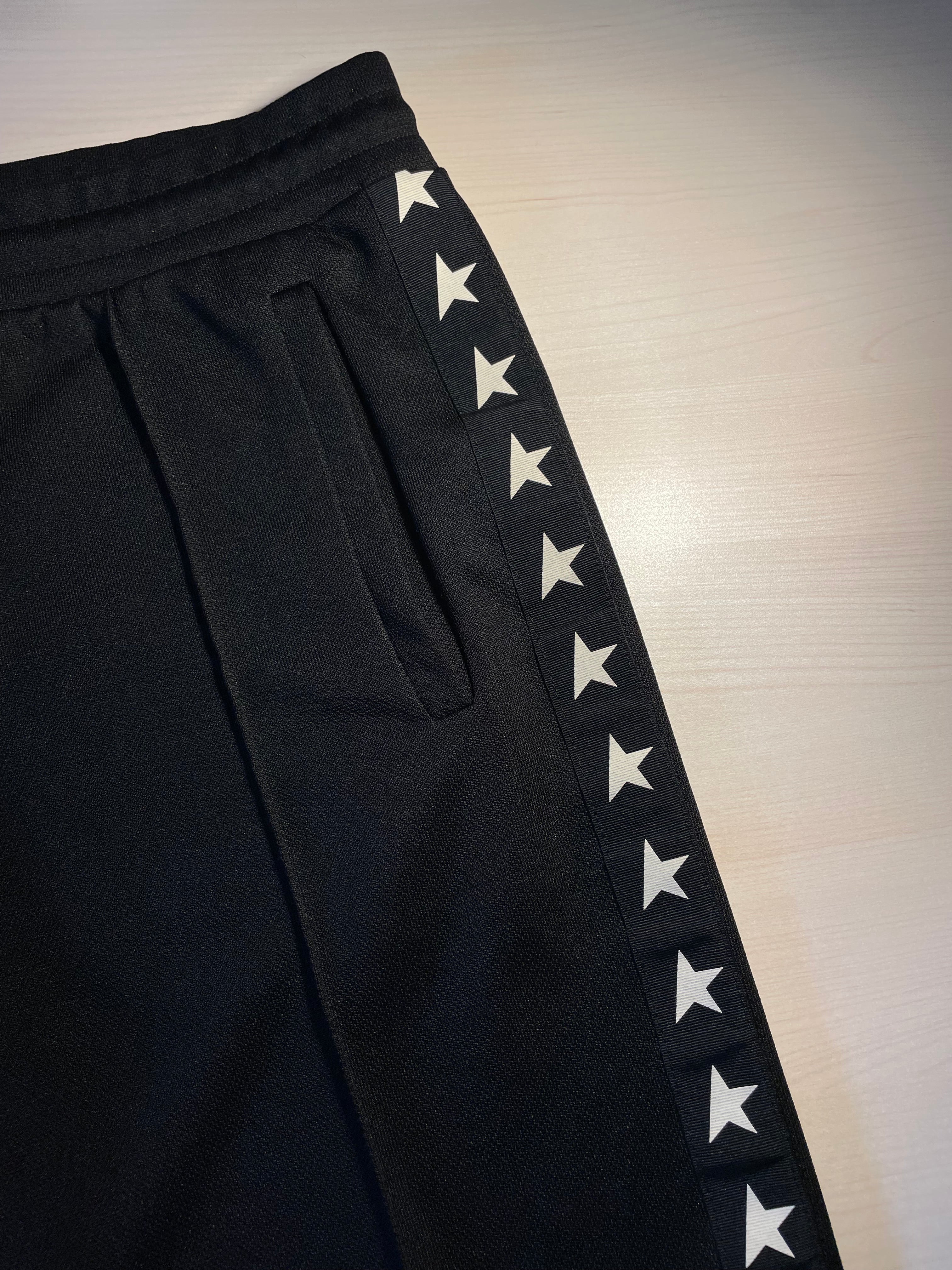 Pantaloni Golden Goose Star jogging neri stelline laterali
