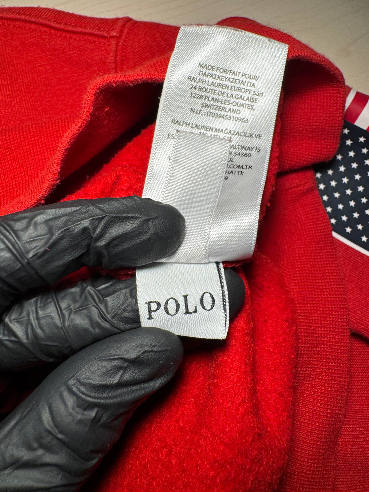 Felpa Polo Ralph Lauren American Flag rossa