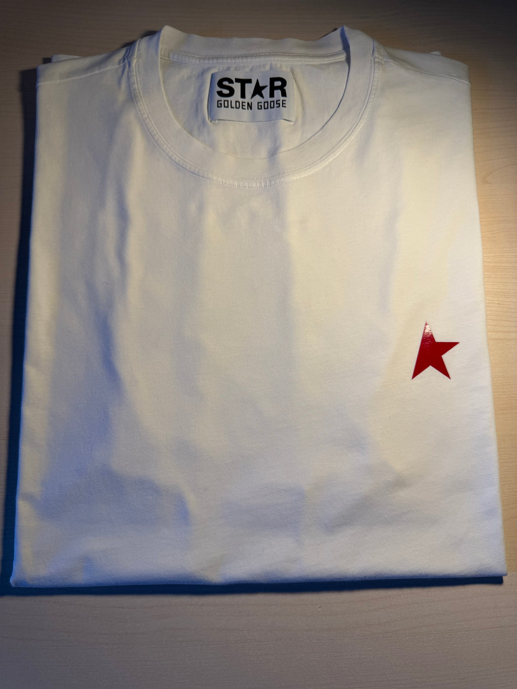 Maglia Golden Goose Star bianca stella rossa