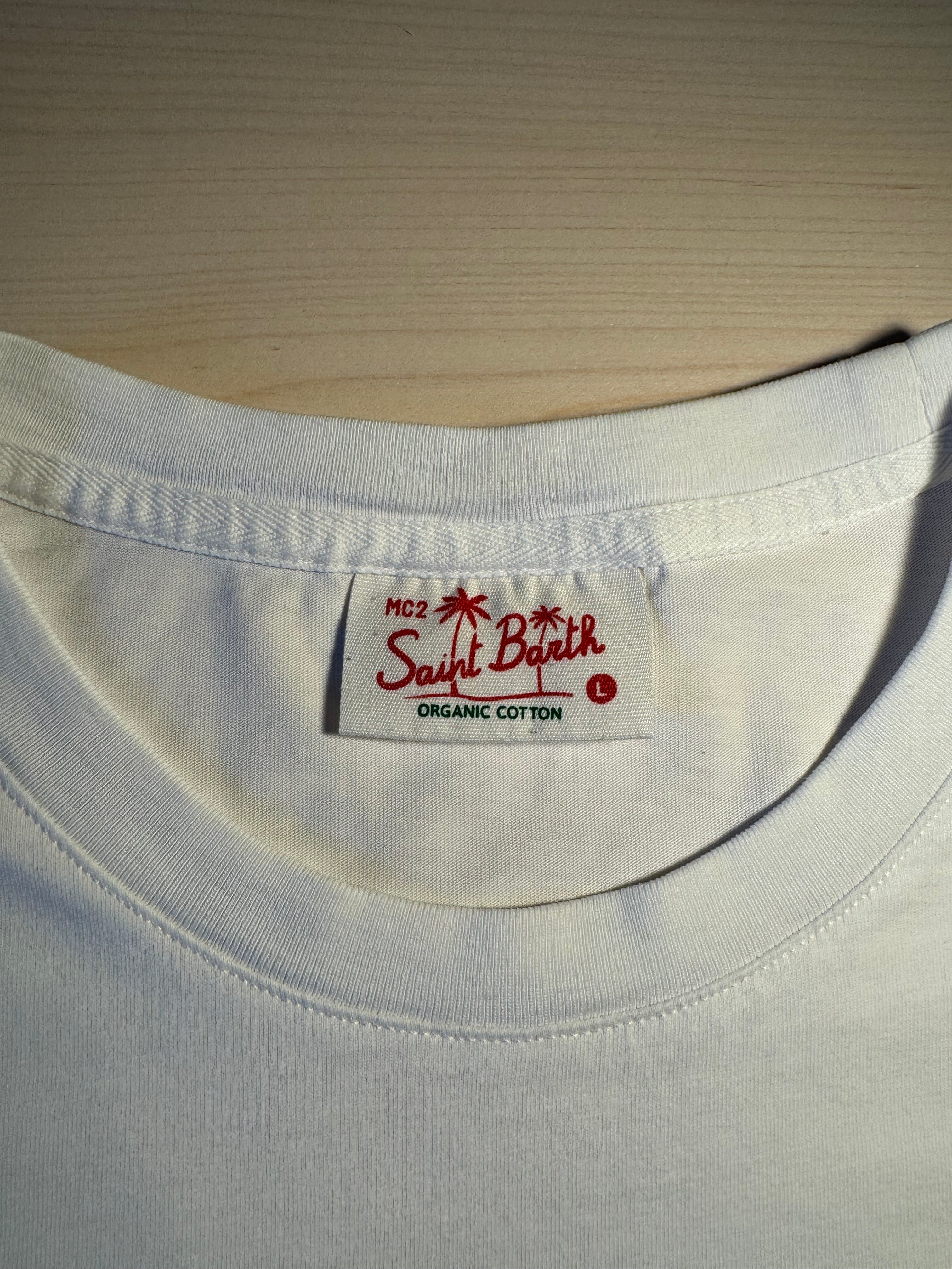 Maglia Saint Barth "Vado Al Massimo" bianca
