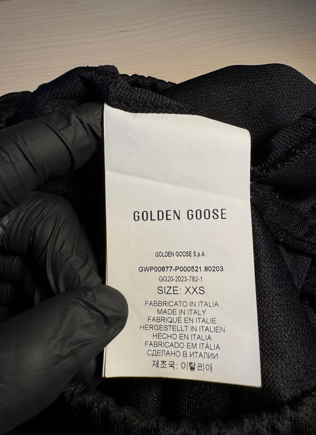 Pantaloni Golden Goose Star jogging neri stelline laterali