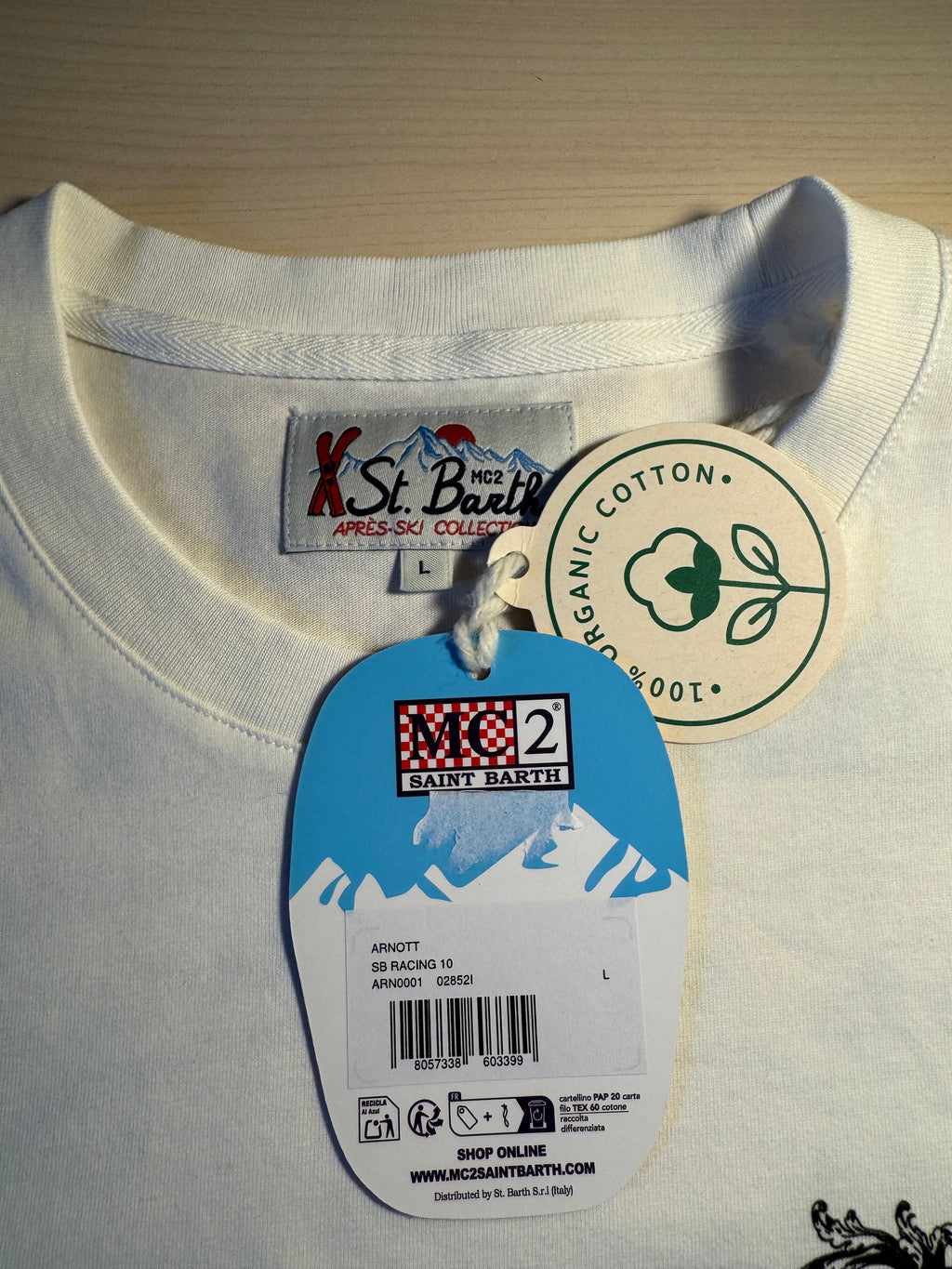 T-shirt Saint Barth "Racing Team" bianca