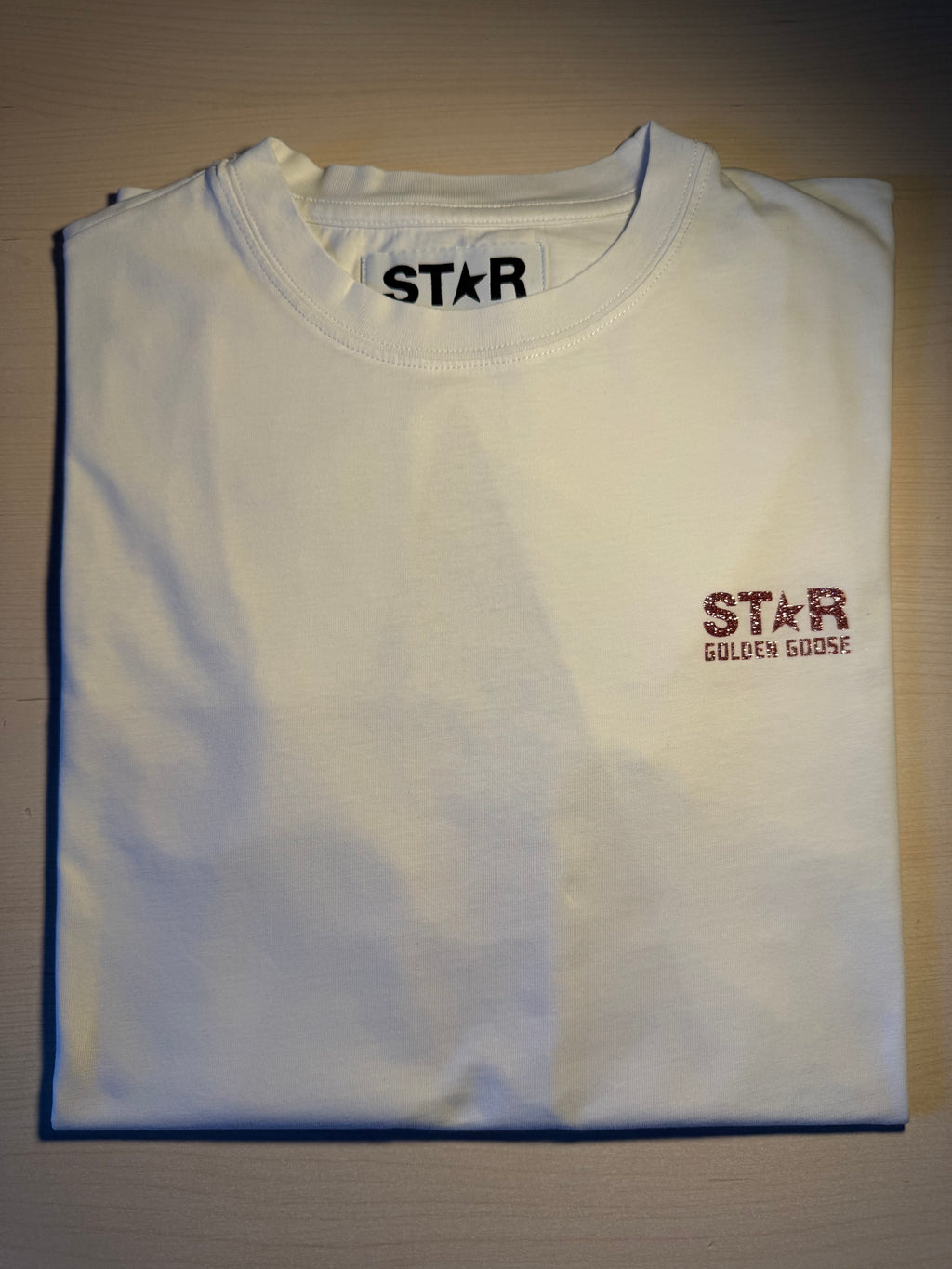 Maglia Golden Goose Star bianca stella rossa retro