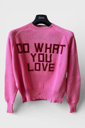 Maglione Golden Goose rosa "Do what you love"