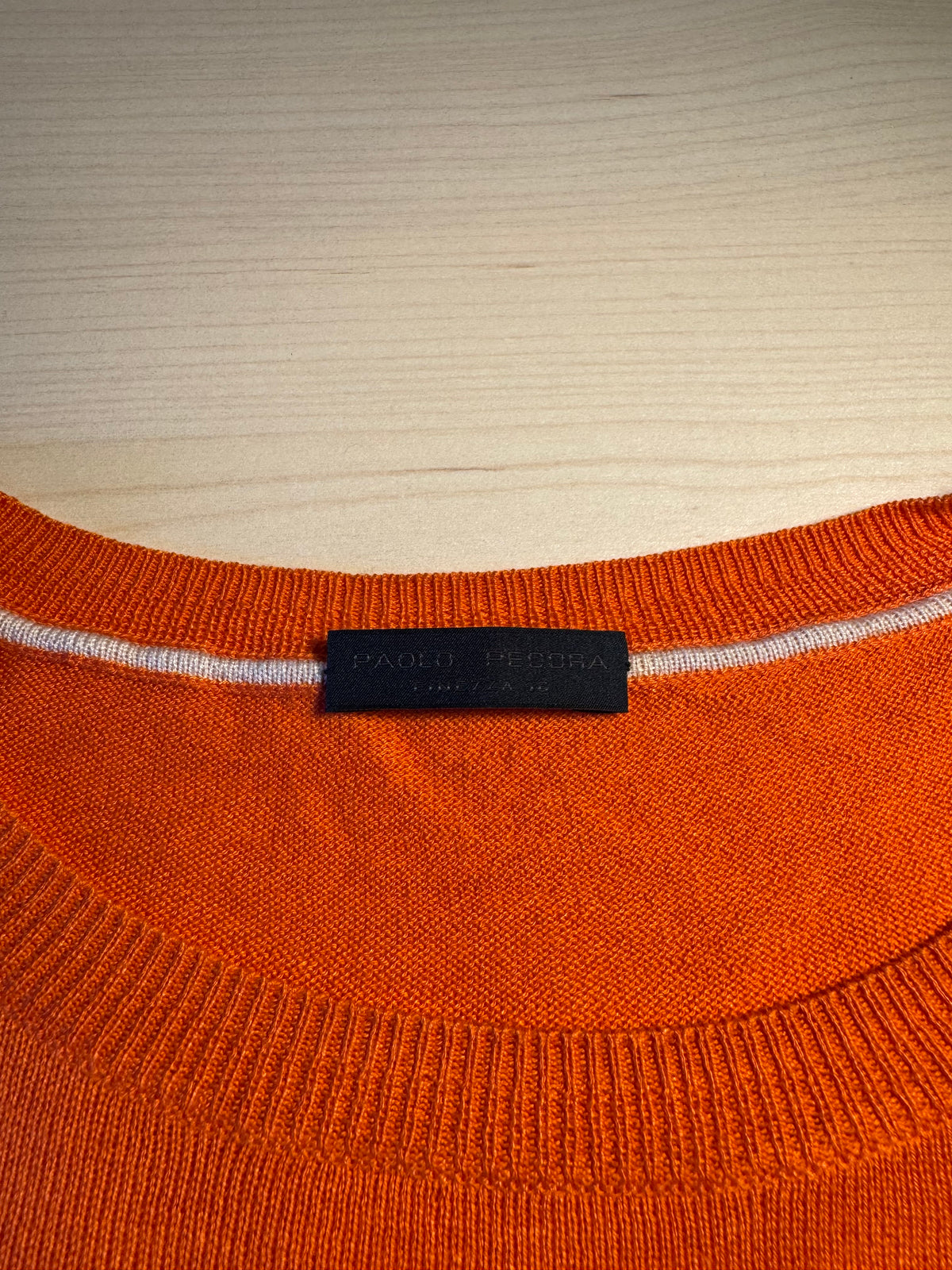 Maglione Paolo Pecora girocollo arancione