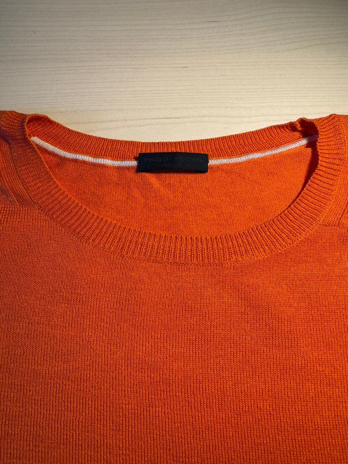 Maglione Paolo Pecora girocollo arancione