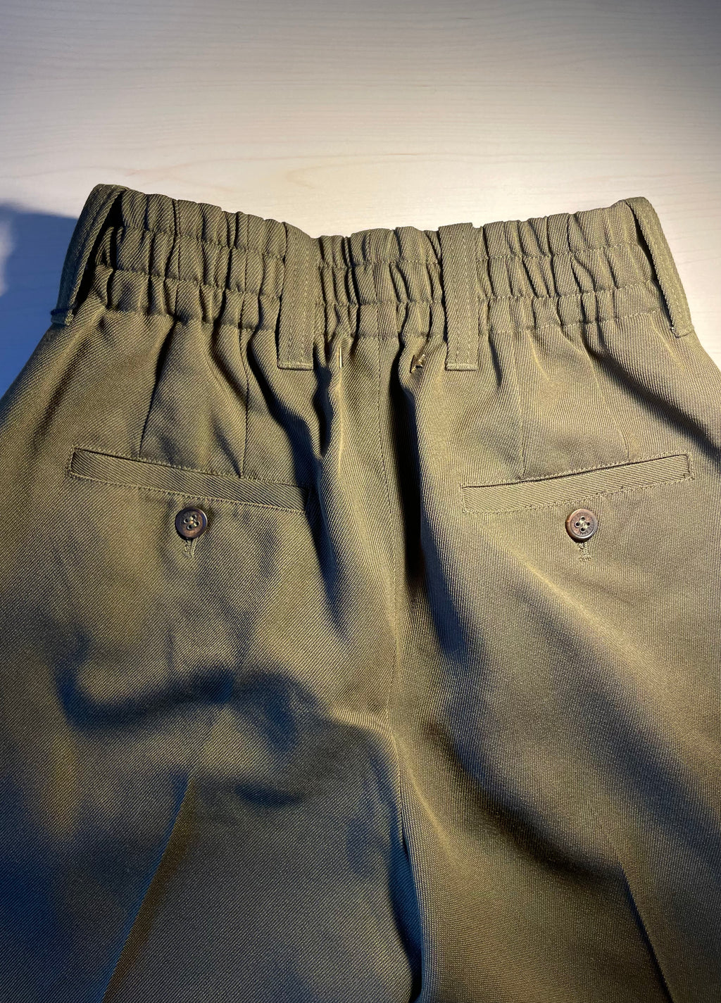 Pantaloni Golden Goose verdi misto lana