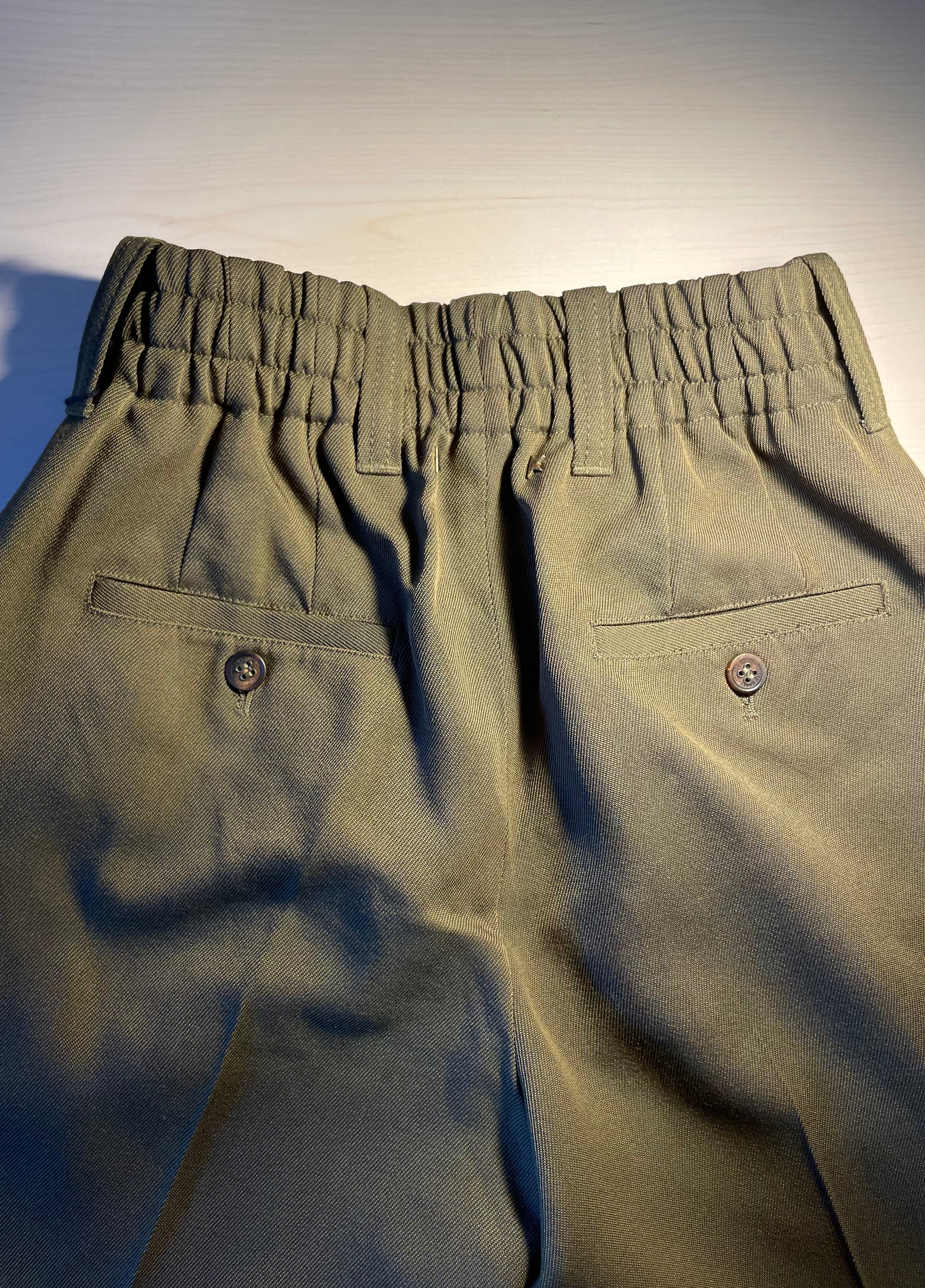 Pantaloni Golden Goose verdi misto lana