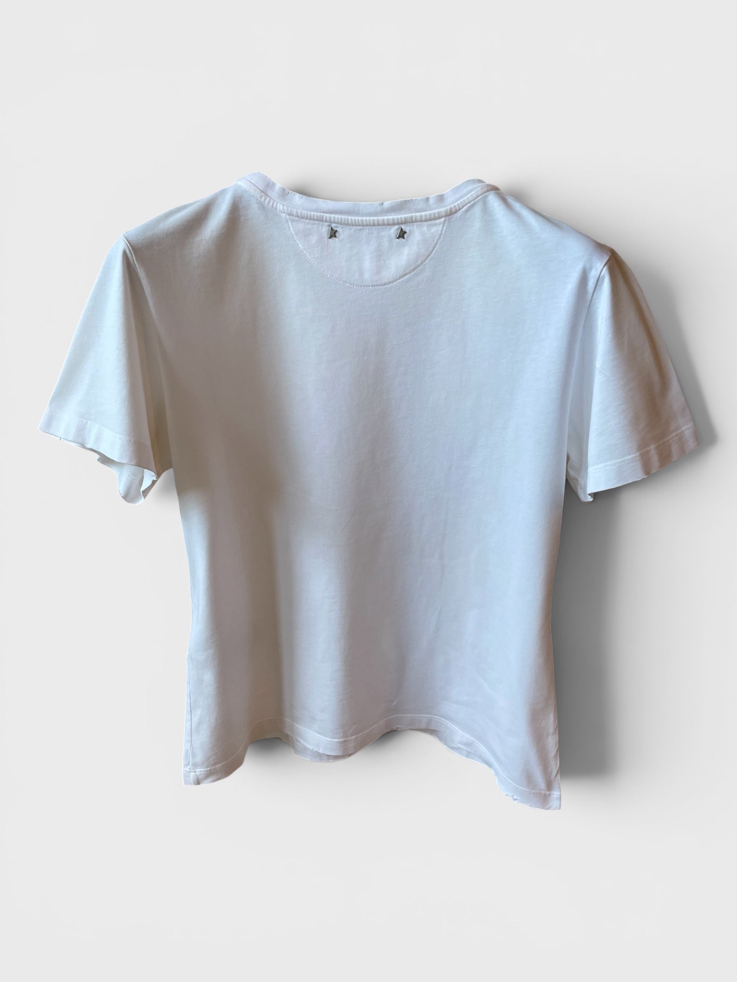 Maglia Golden Goose bianca con patch