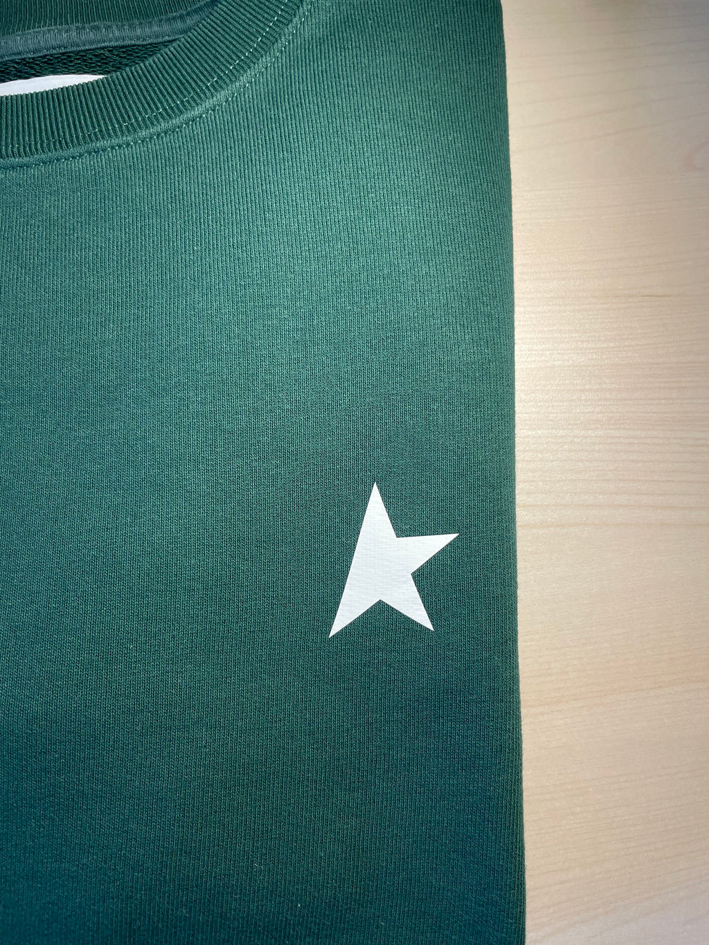 Felpa Golden Goose Star verde stella bianca